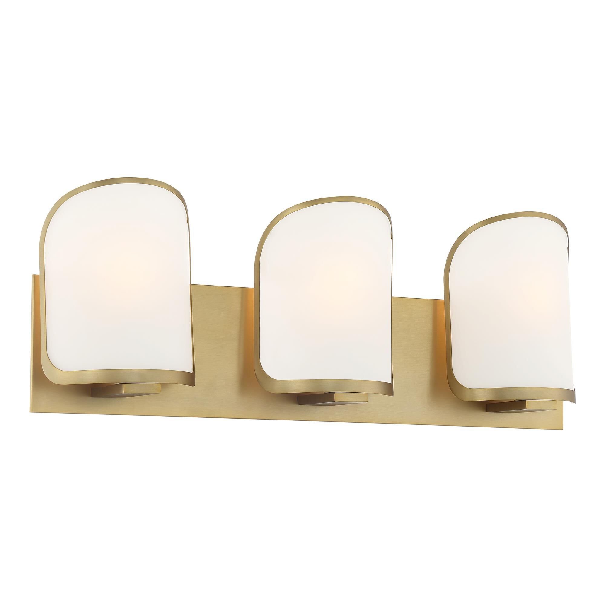 Shown in Soft Brass finish and Etched White glass