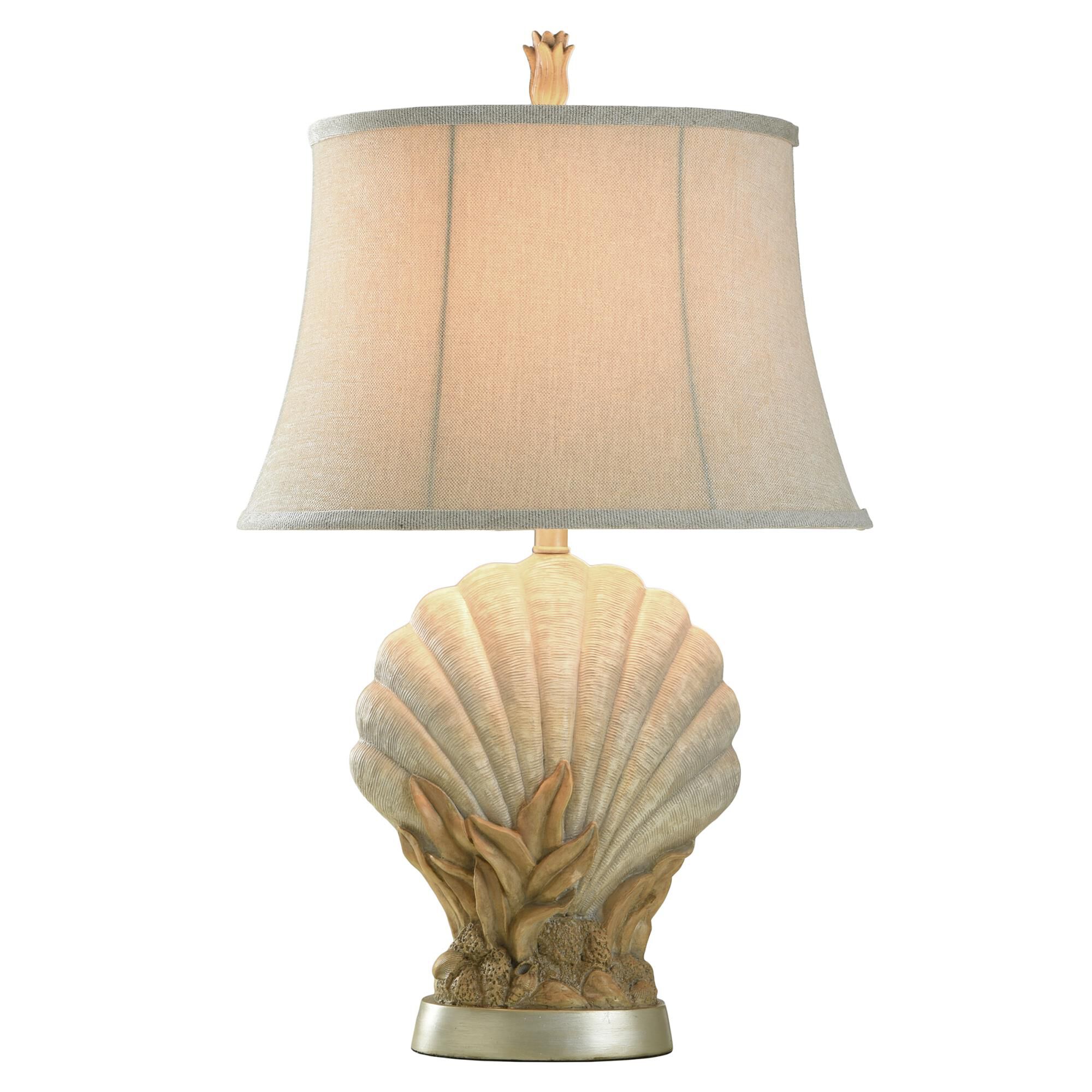 Shown in Sandstone finish and White Softback Fabric shade