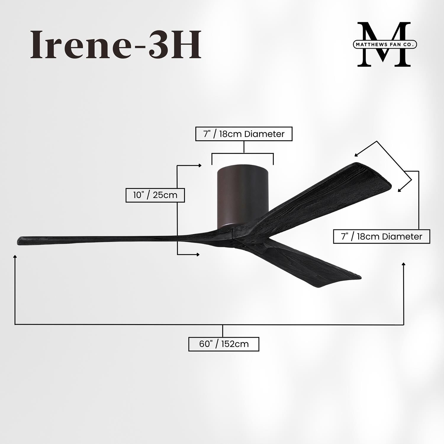 Irene 60 Inch Flush Mount Fan by Matthews Fan Company