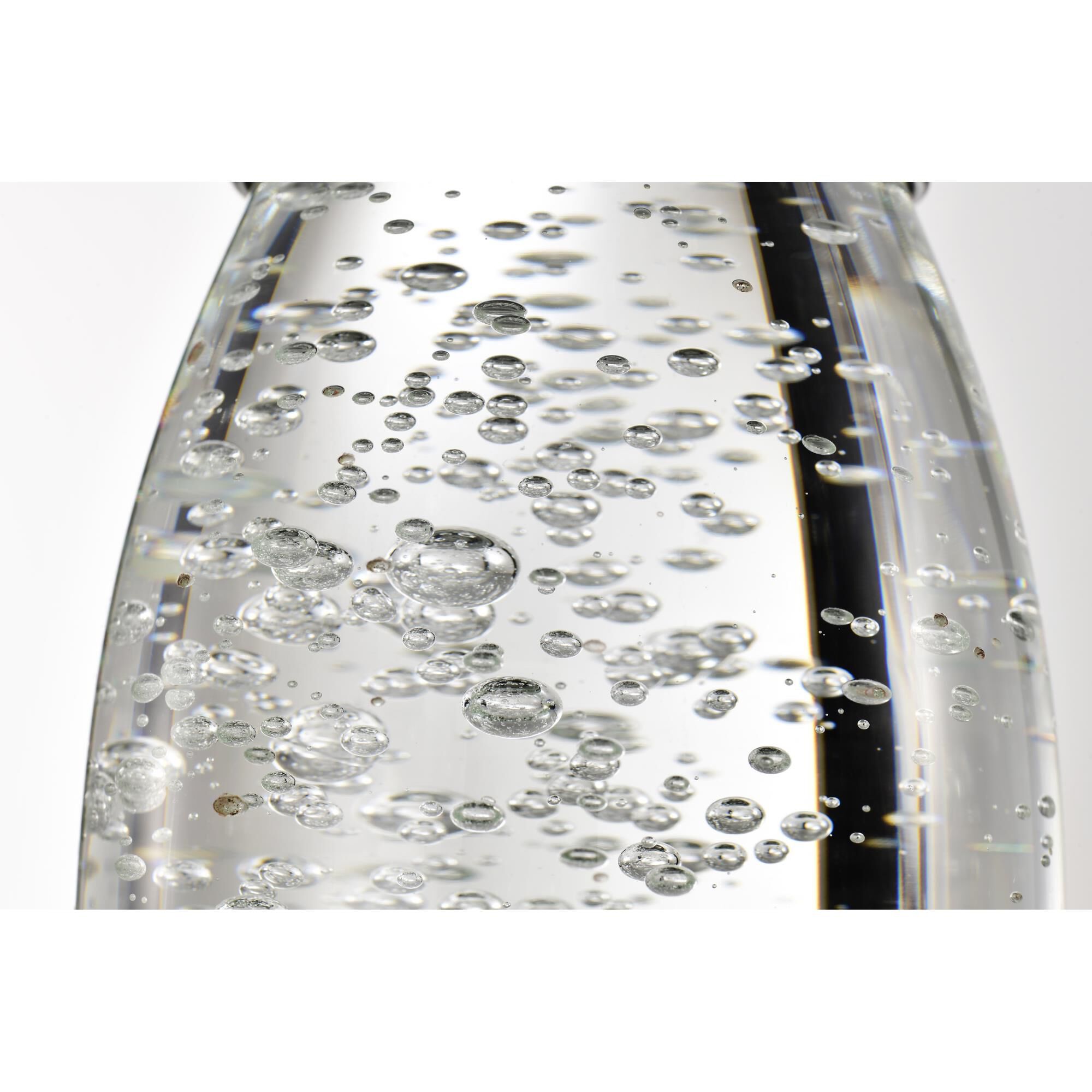 Shown in Matte Black finish and K9 Bubble Crystal glass