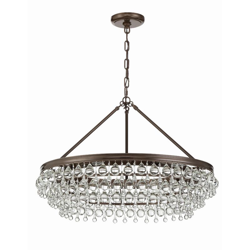 Calypso 30 Inch 6 Light Chandelier by Crystorama