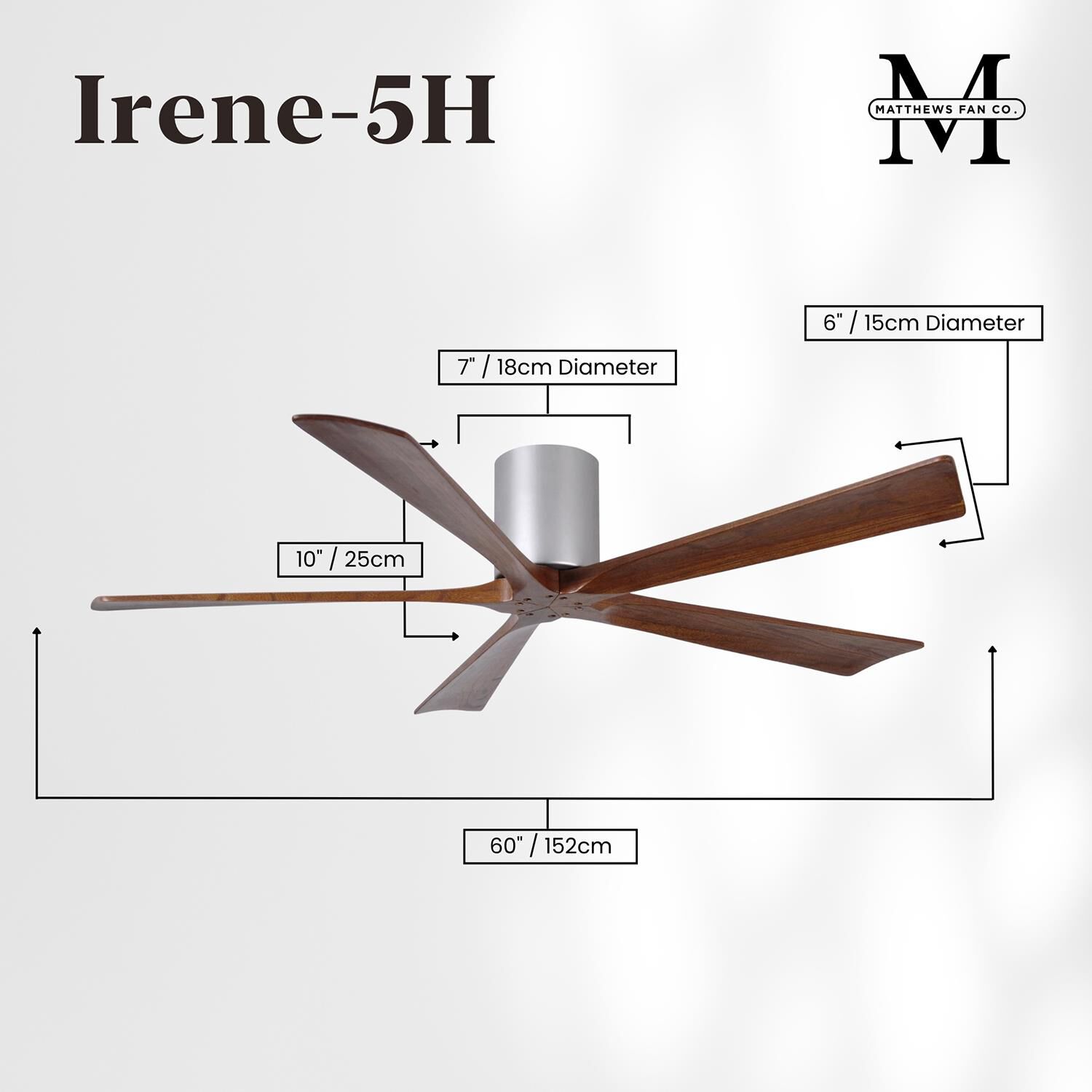 Irene 60 Inch Flush Mount Fan by Matthews Fan Company