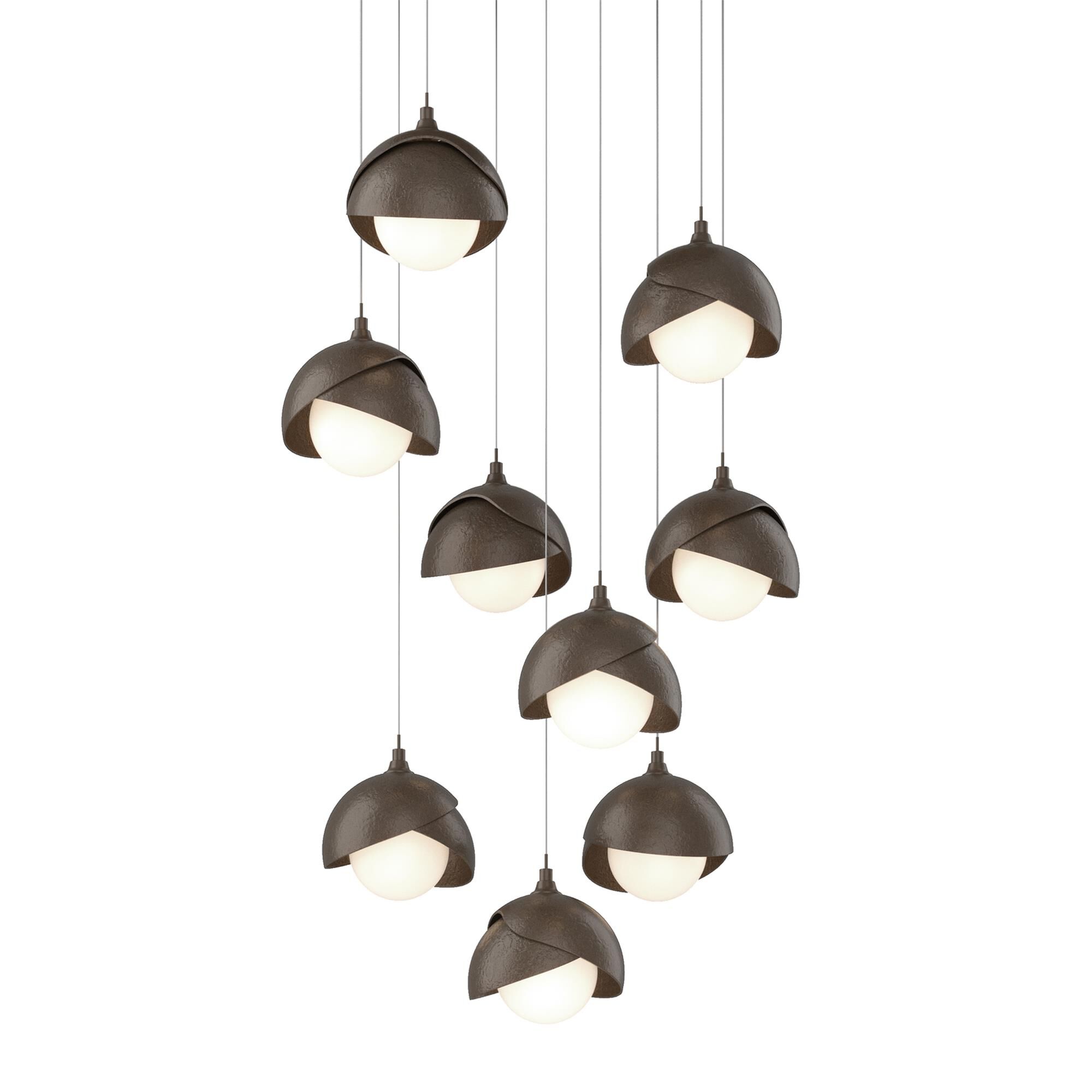 Shown in Bronze finish and Opal glass and Bronze accent