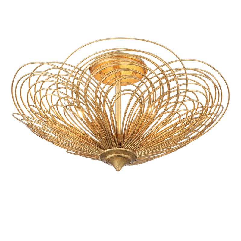 Doral 19 Inch 3 Light Semi Flush Mount by Crystorama