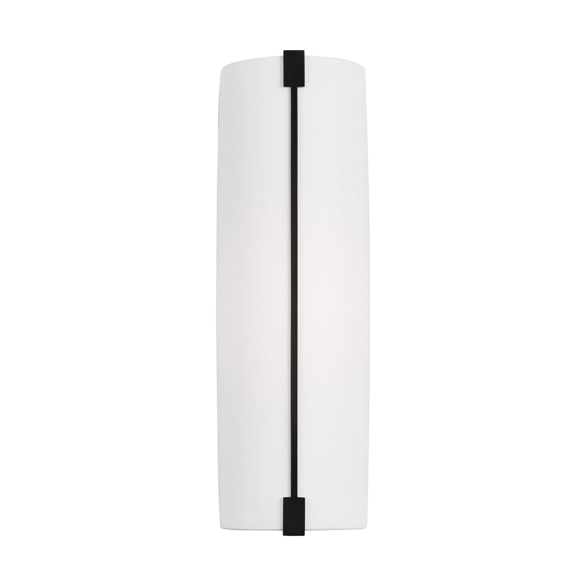 Shown in Aged Iron finish and White Linen shade