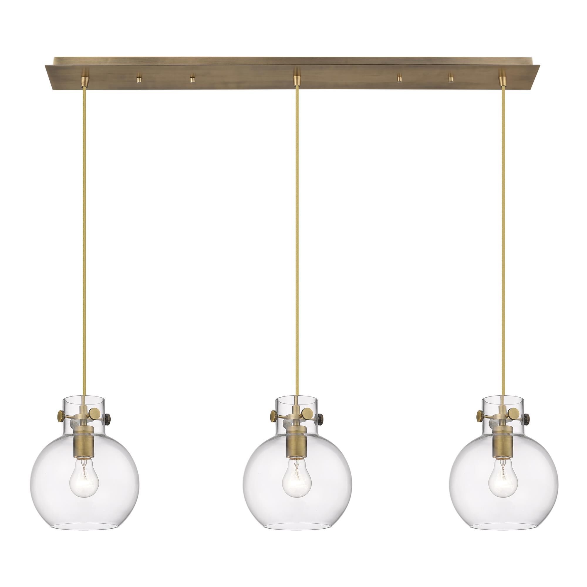 Bruno Marashlian Newton Sphere 39 Inch 3 Light Linear Suspension Light by Innovations Lighting