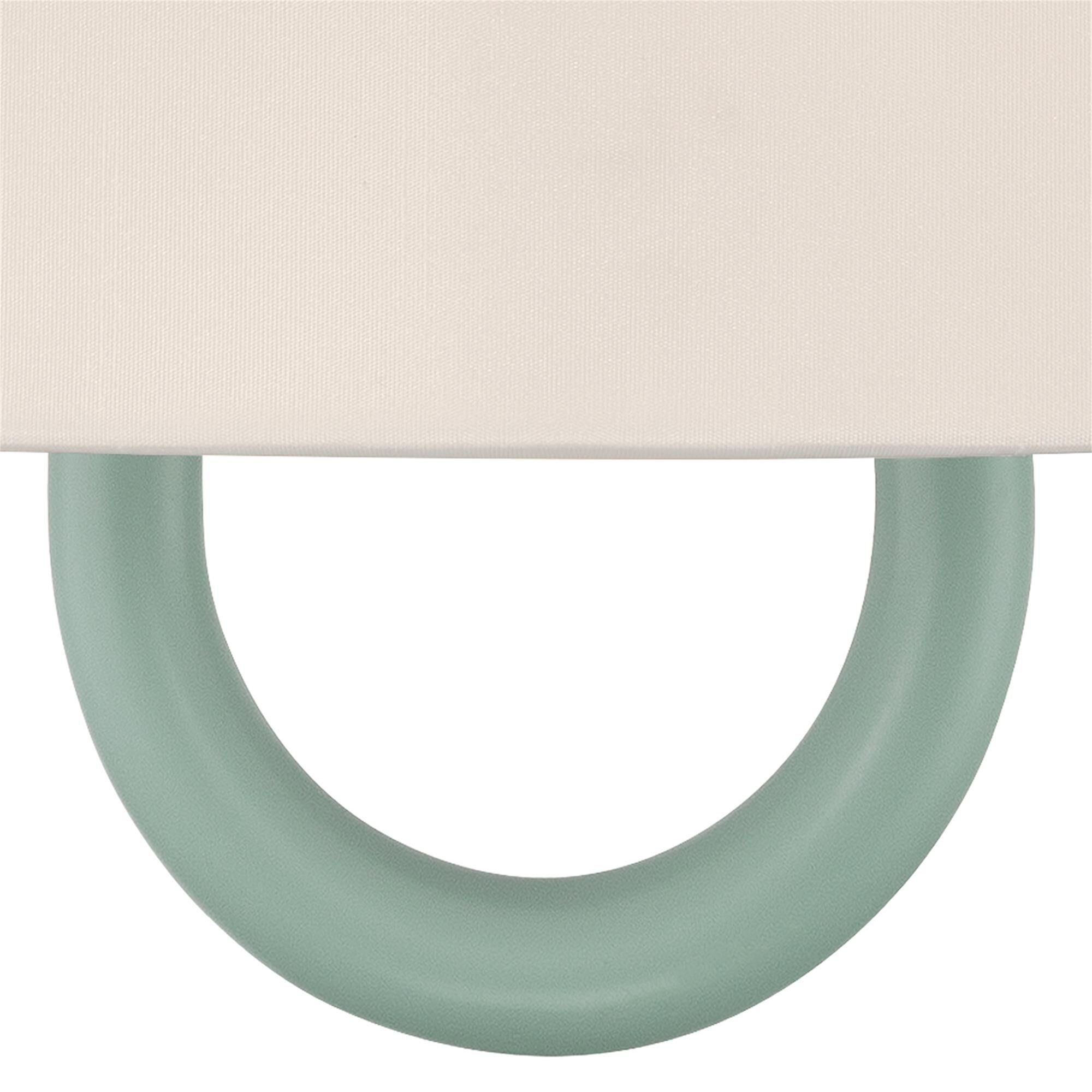 Shown in Vibrant Gold finish and Fabric glass and Fabric shade