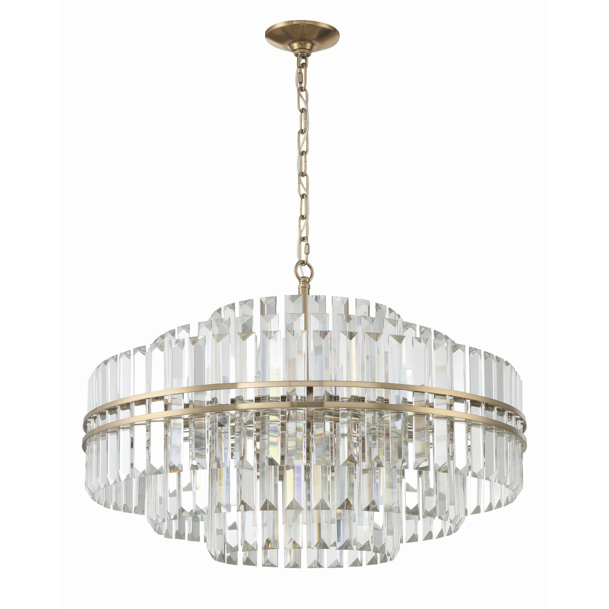 Hayes 28 Inch 16 Light Chandelier by Crystorama