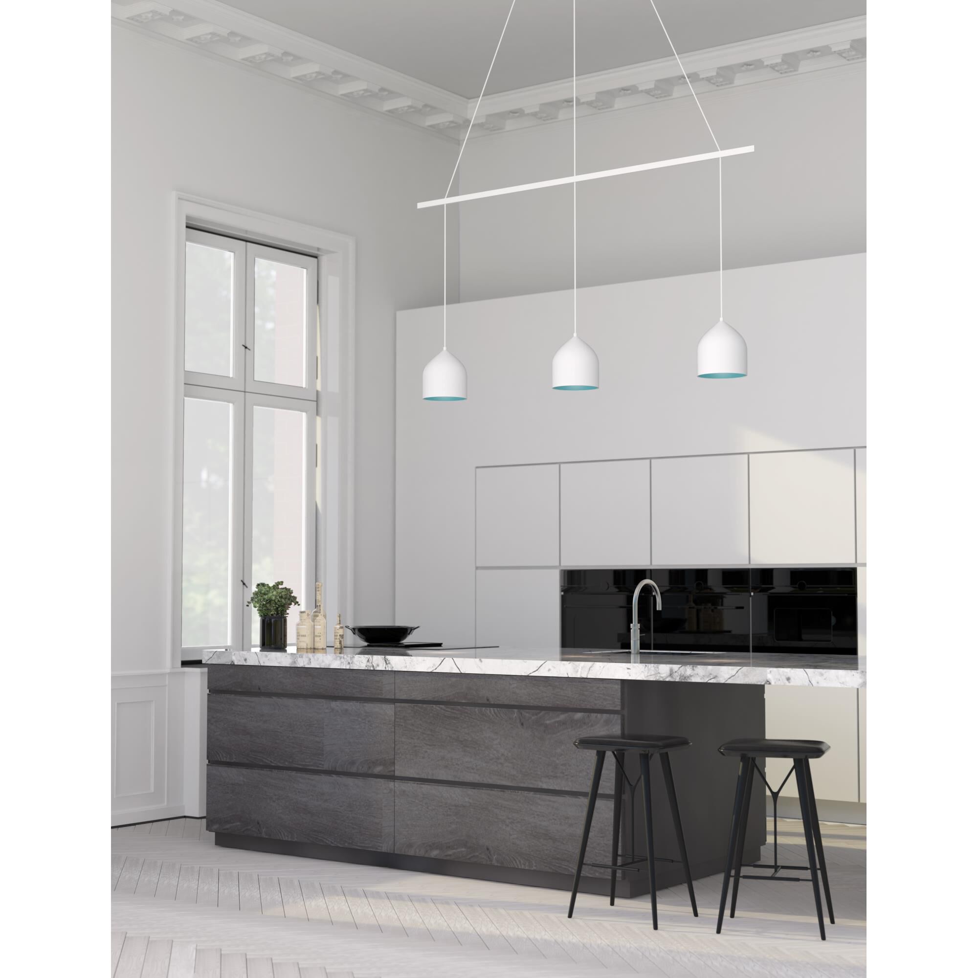 Shown in White finish