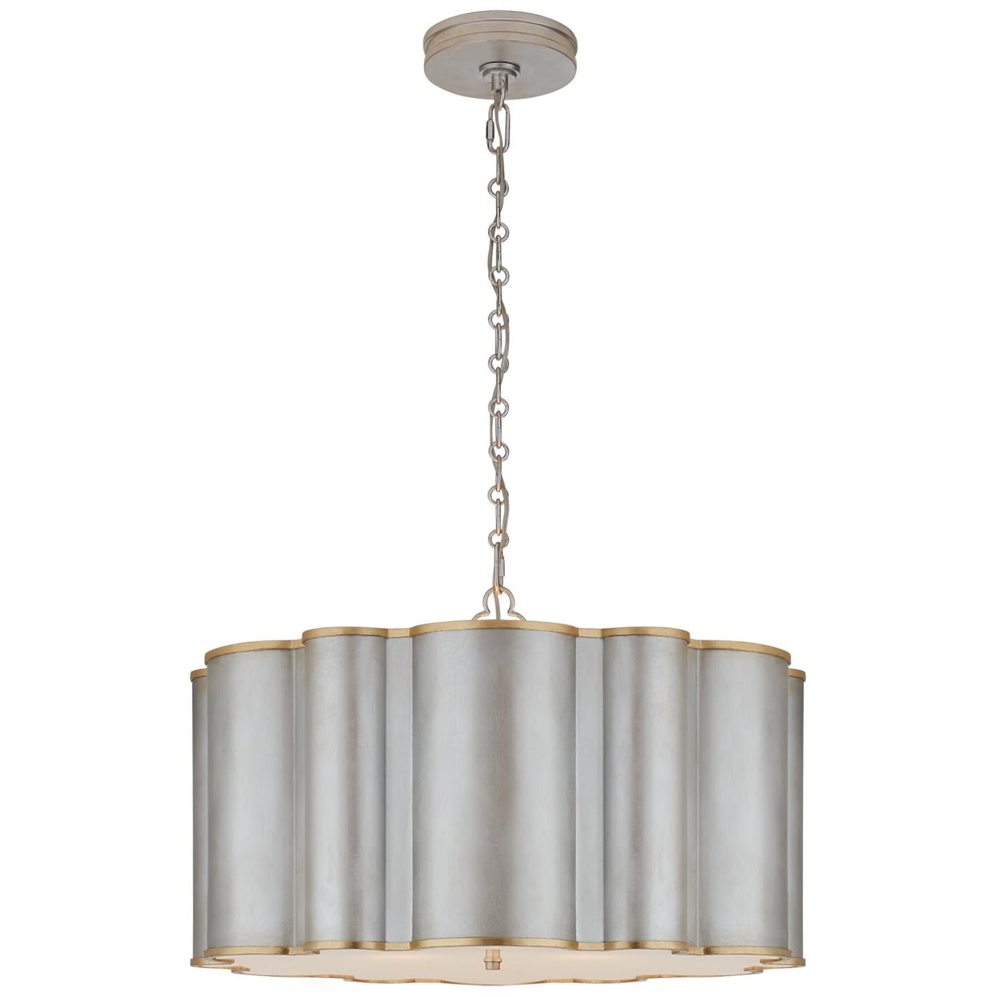 Shown in Burnished Silver Leaf With Gild finish and No Glass  glass and NO Shade  shade