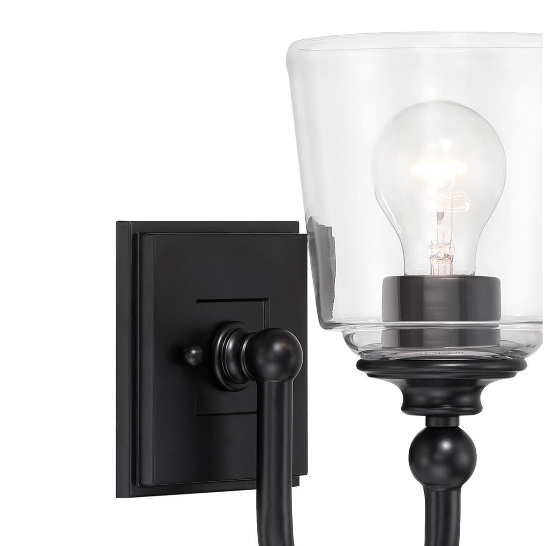 Shown in Coal finish and Clear glass