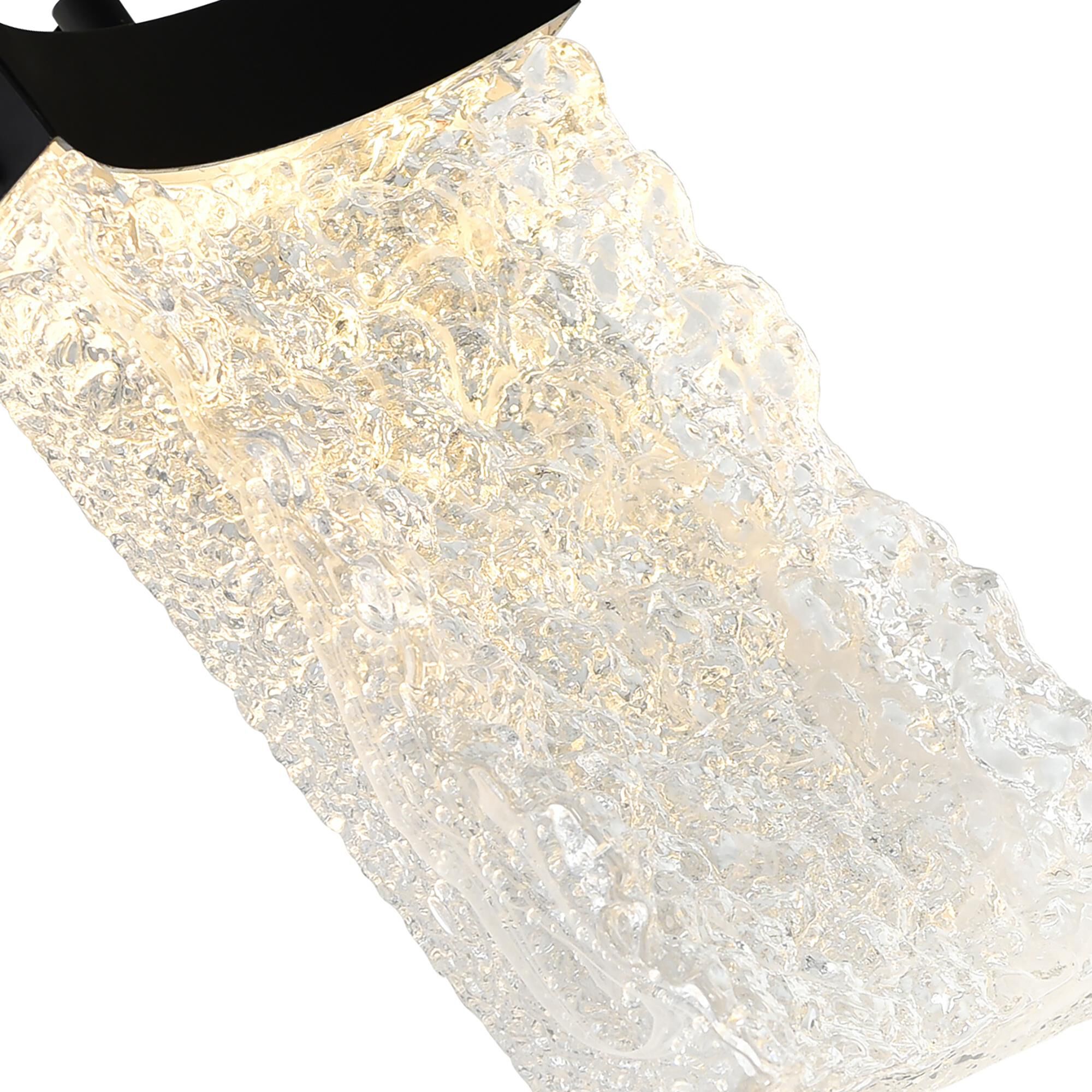 Shown in Black finish and Clear crystal