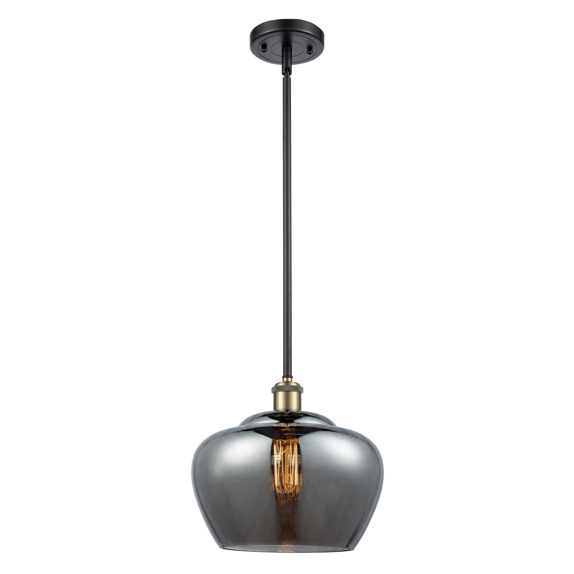 Shown in Black Antique Brass finish and Bowl glass and Glass shade