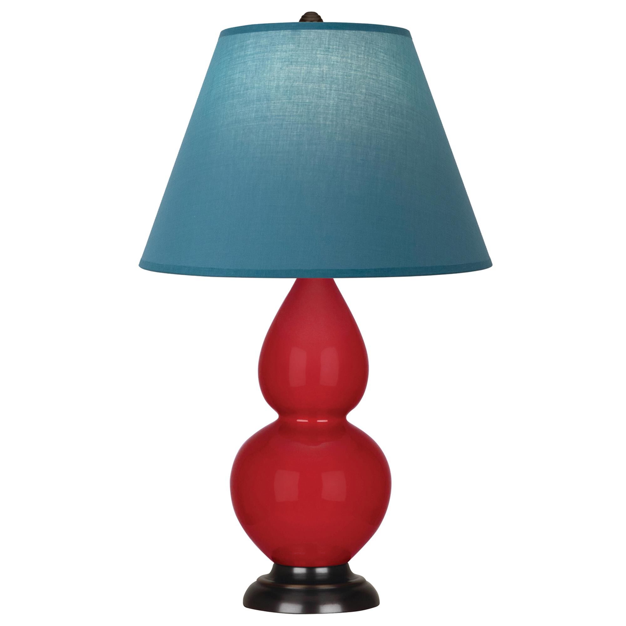 Shown in Ruby Red finish and Bright Blue and Gray shade and Deep Patina Bronze accent