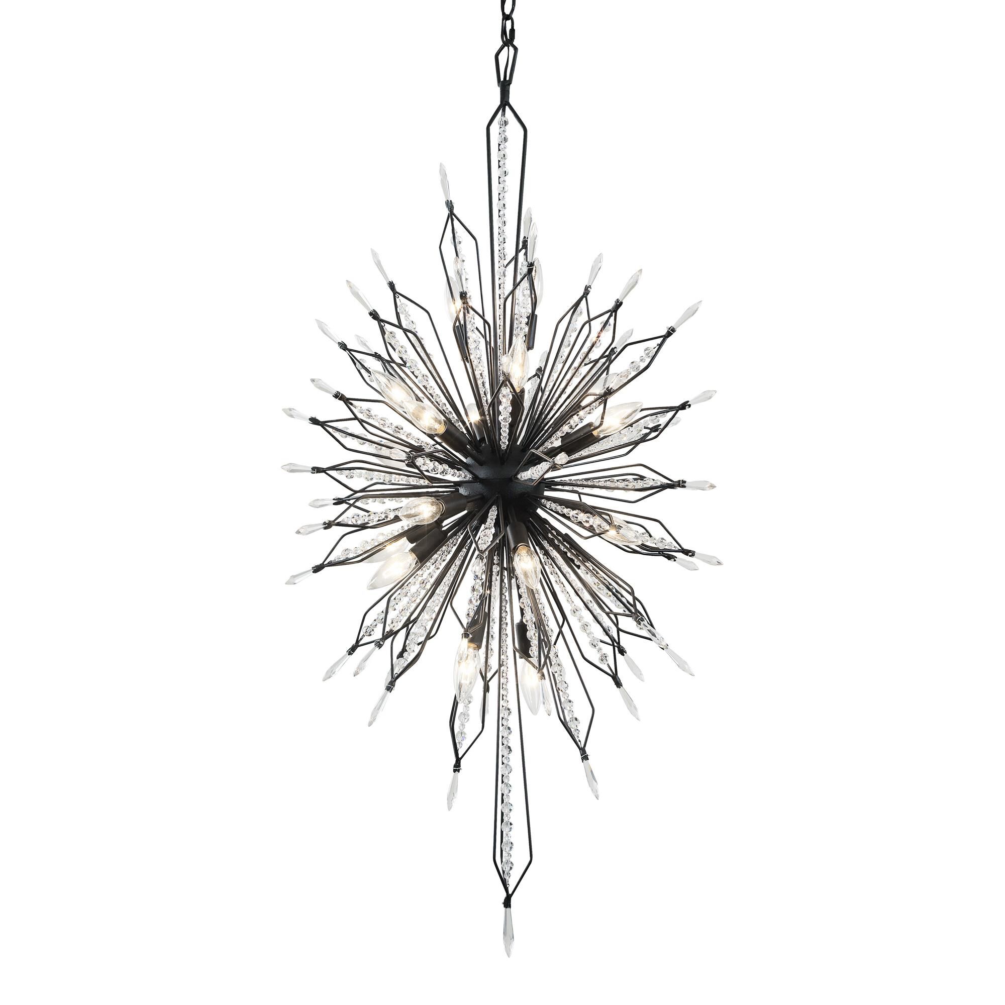 Shown in Carbon finish and Premium - Clear crystal