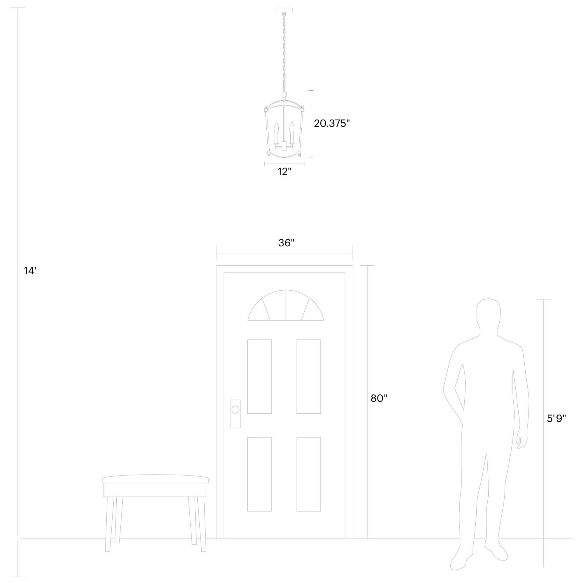 Sean Lavin Thayer 12 Inch 3 Light Mini Chandelier by Visual Comfort Studio Collection