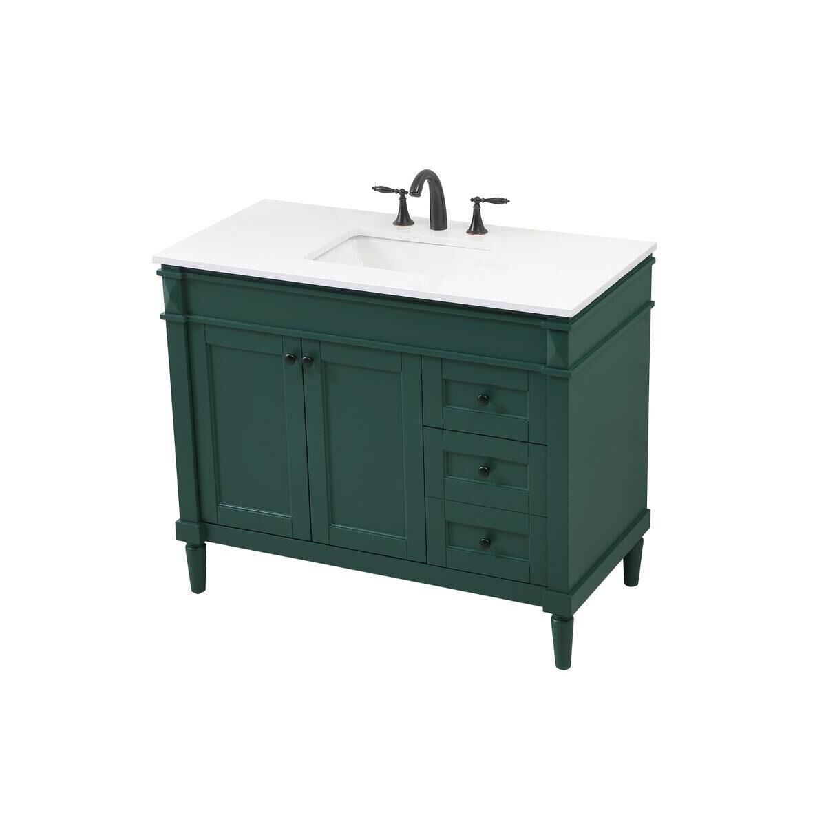 Shown in Green finish and No Backsplash accent