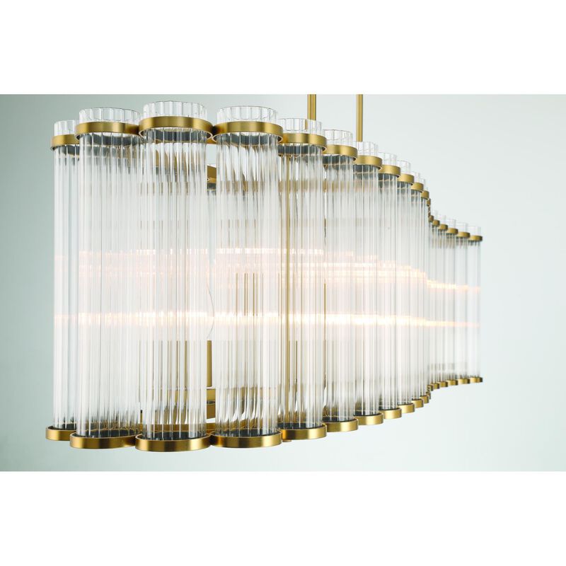 Glasbury Medium Linear Chandelier by Eurofase Lighting