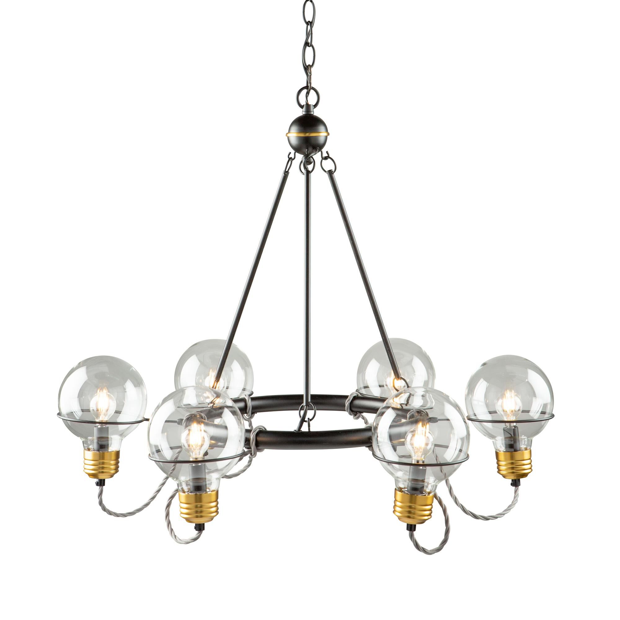 Martina 28 Inch 6 Light Chandelier by Artcraft