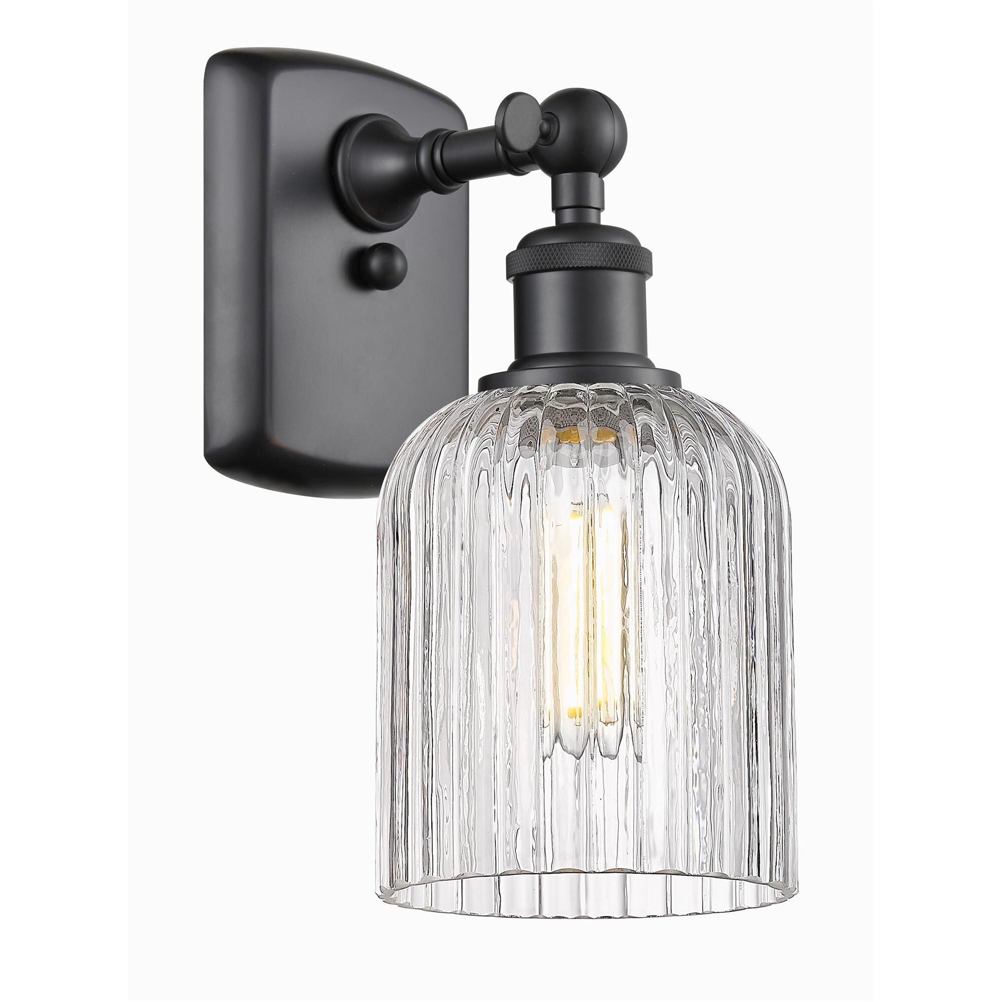 Shown in Matte Black finish and Clear glass