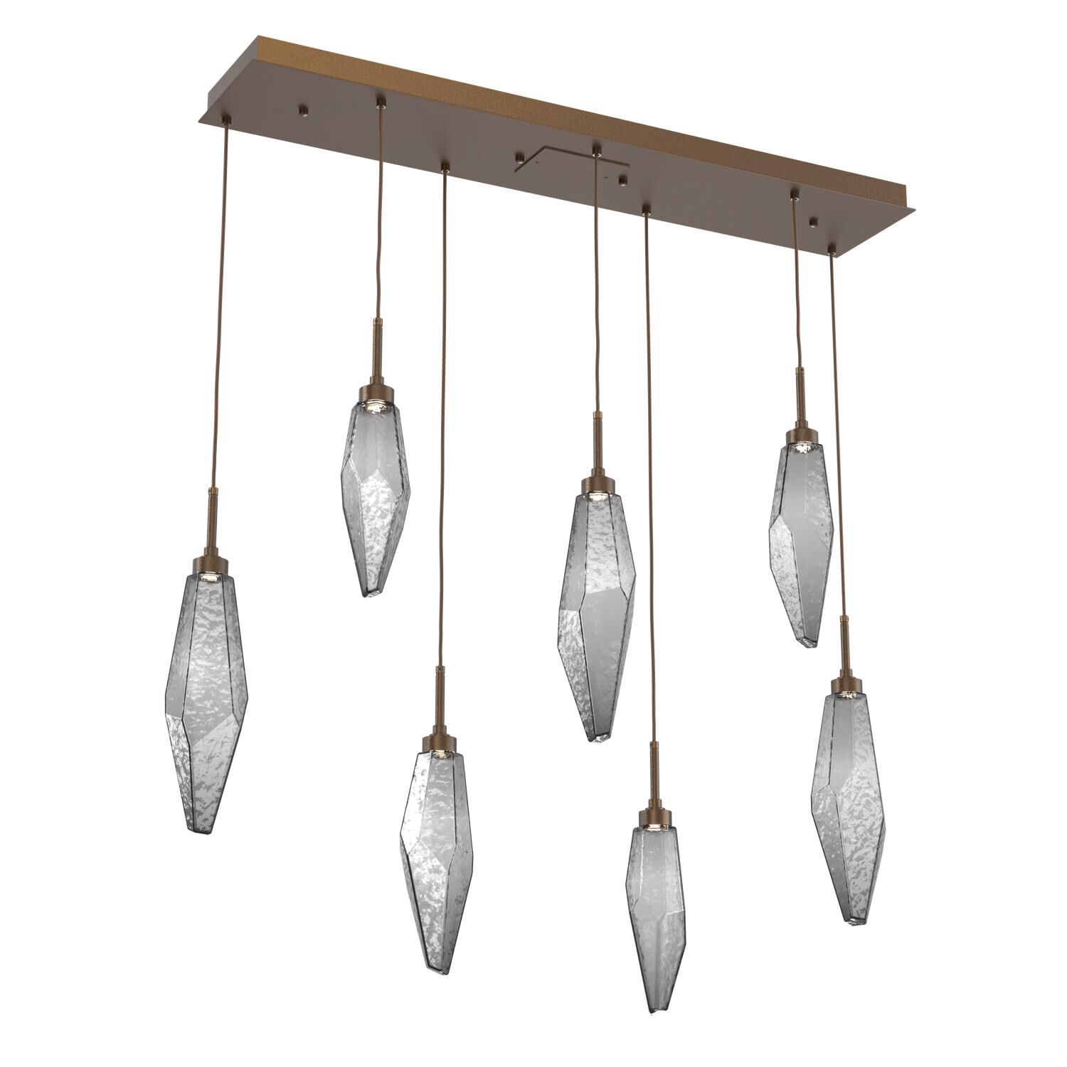Rock Crystal 44 Inch 7 Light LED Linear Suspension Light by Hammerton Studio