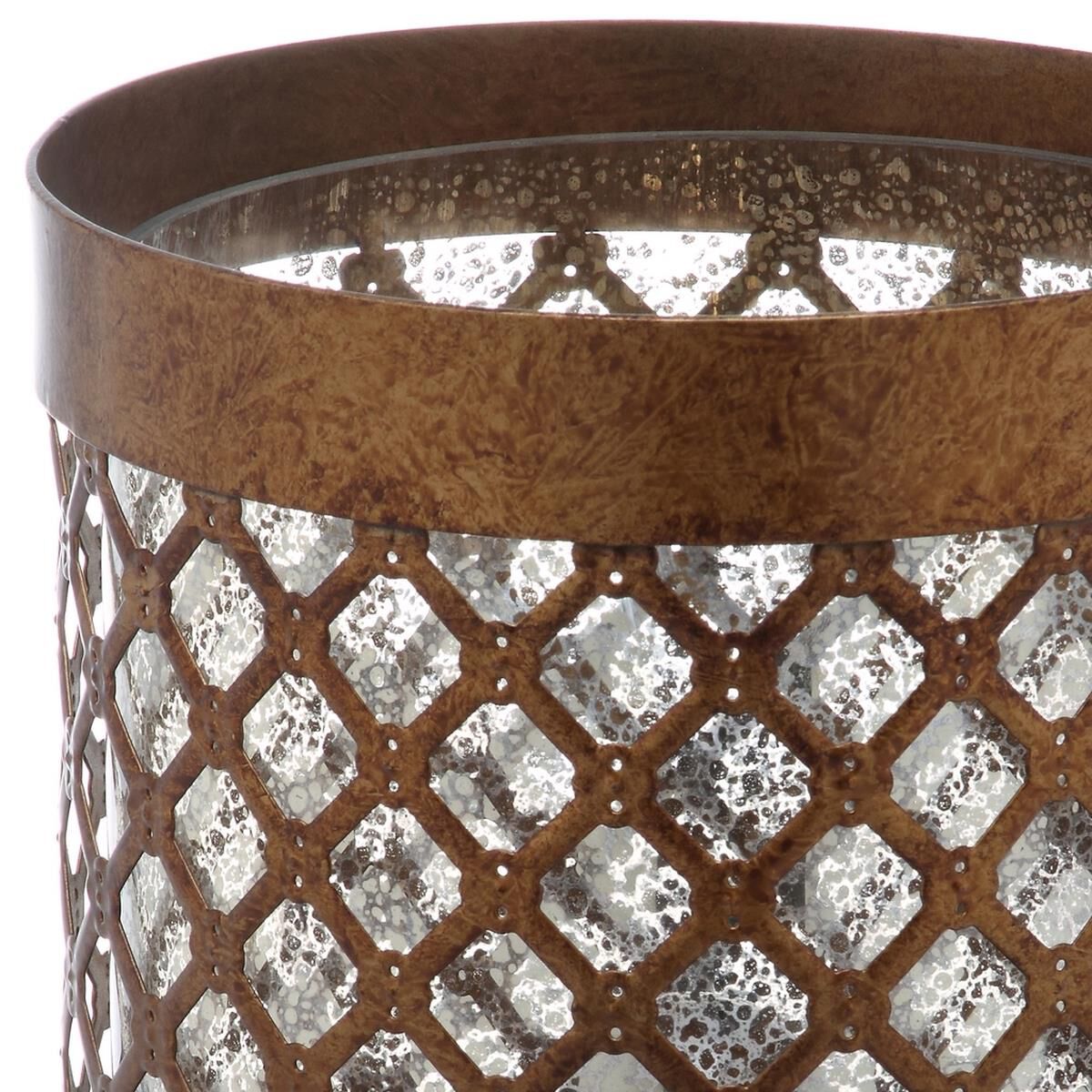 Shown in Gold finish and Crackle glass