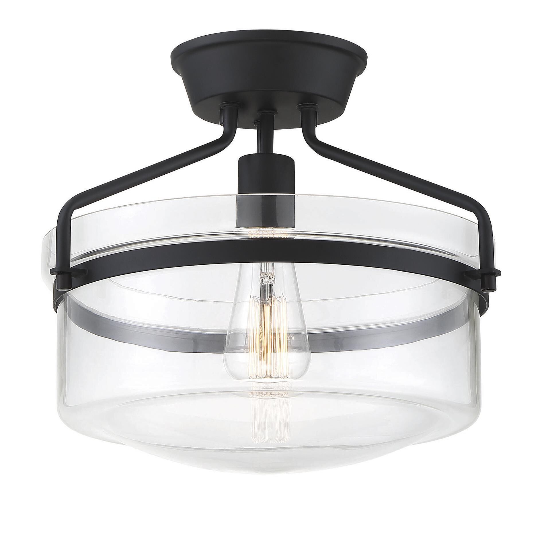 13 Inch 1 Light LED Semi Flush Mount by Meridian Lighting