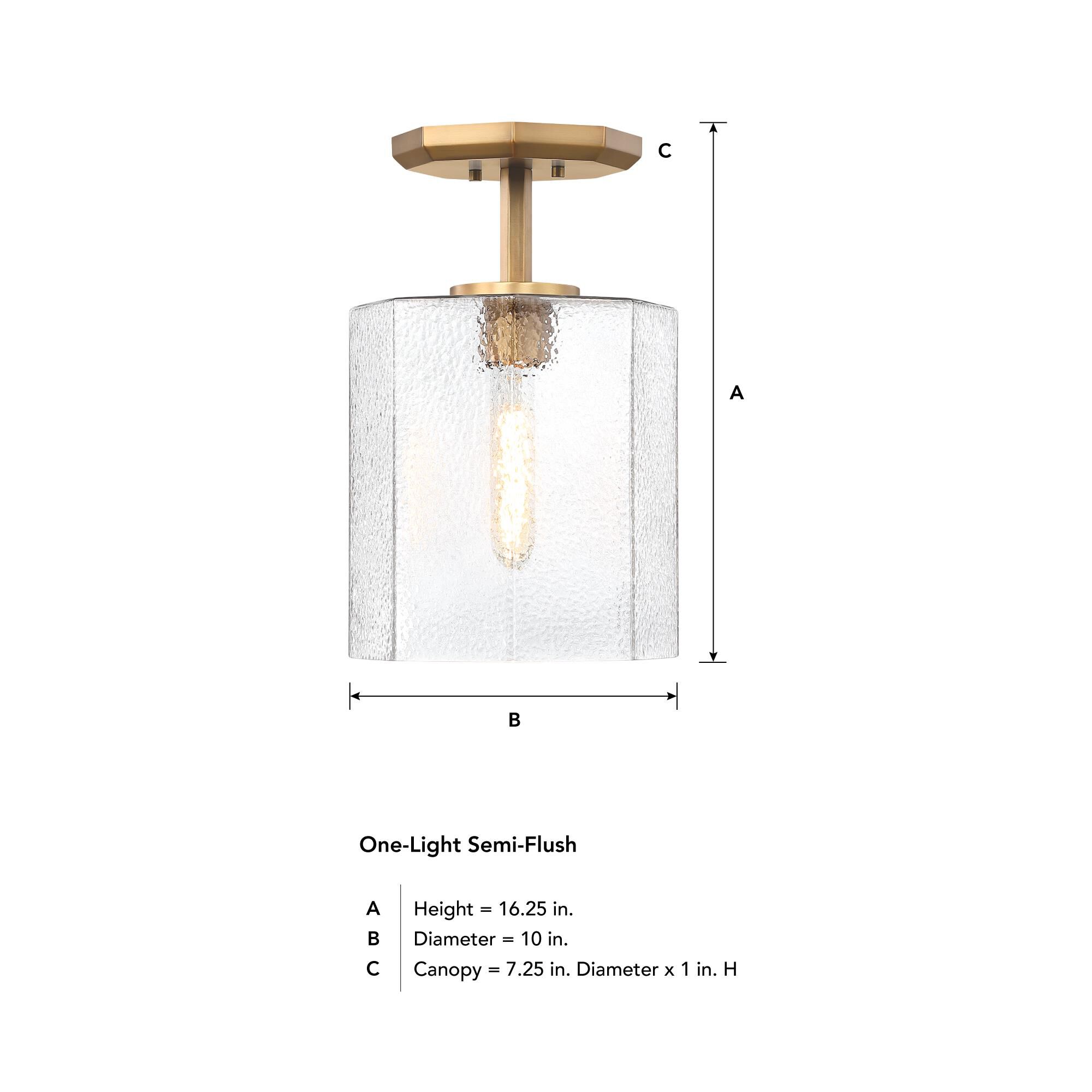 Shown in Old Satin Brass finish and Clear Rippled glass