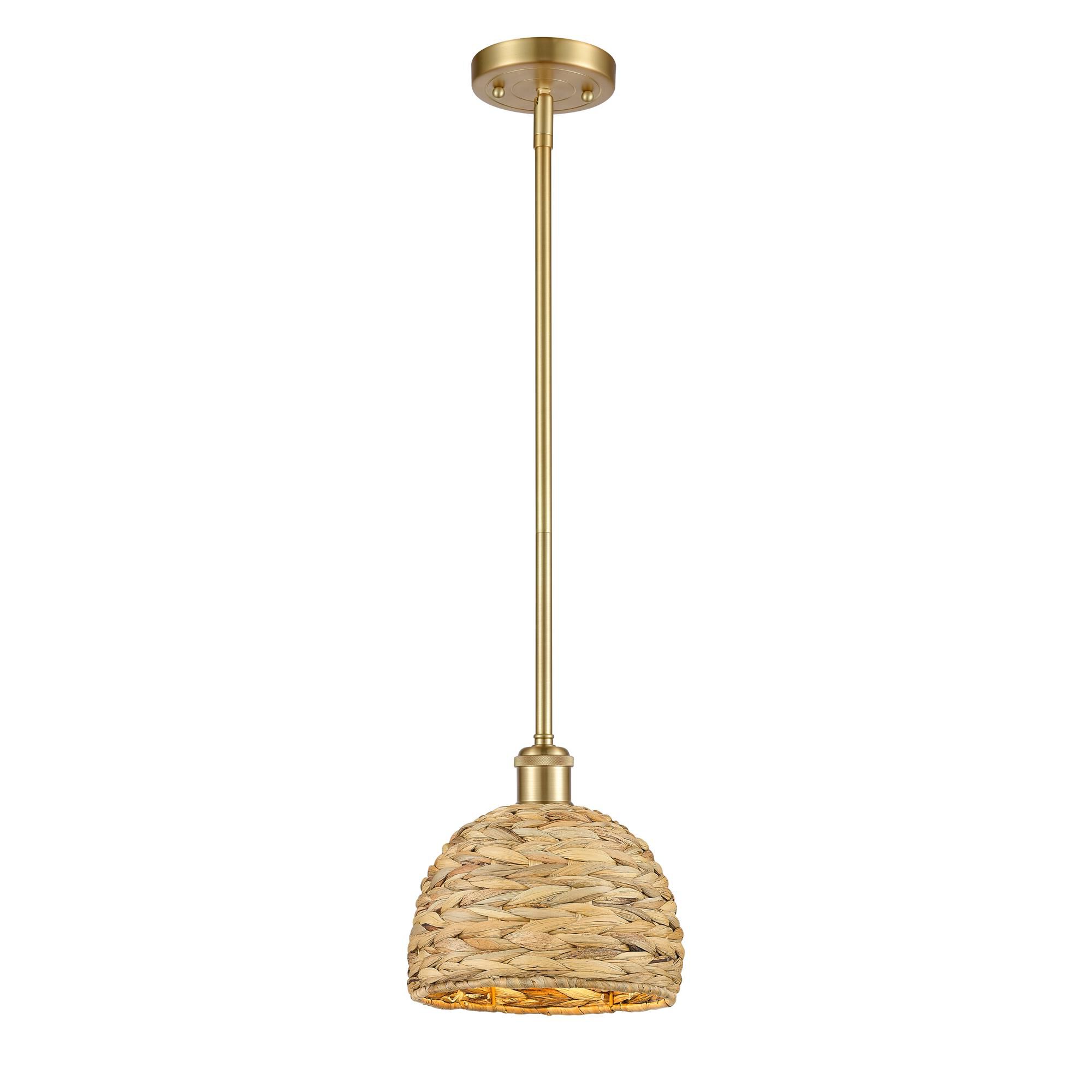 Shown in Satin Gold finish and Natural shade