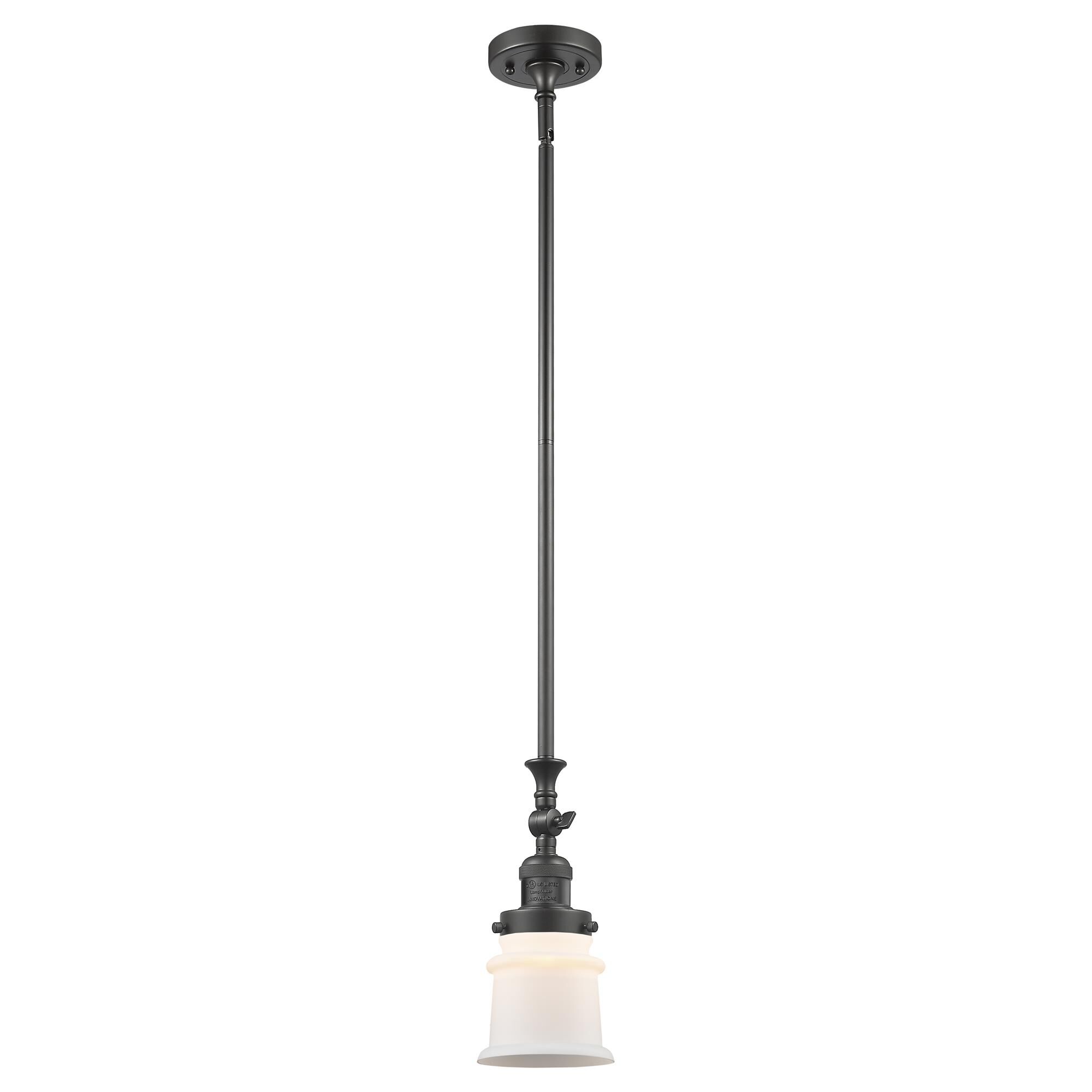 Shown in Oil Rubbed Bronze finish and Matte White Cased glass