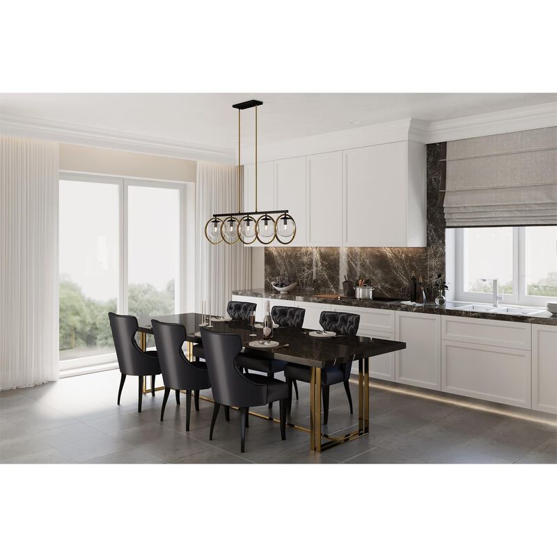Lugano 44 Inch 5 Light Linear Suspension Light by Artcraft