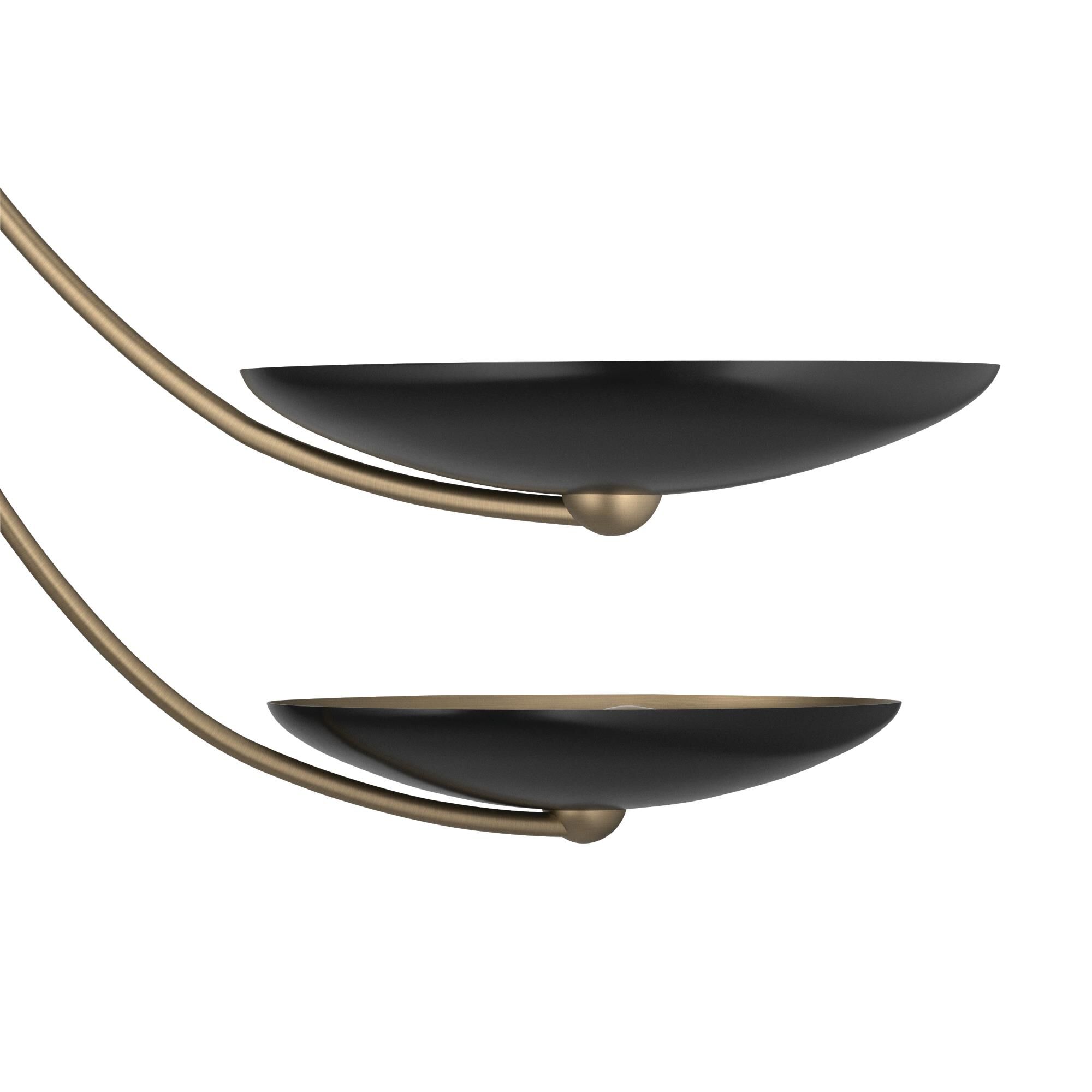 Shown in Champagne Bronze finish and Champagne Bronze and Black shade