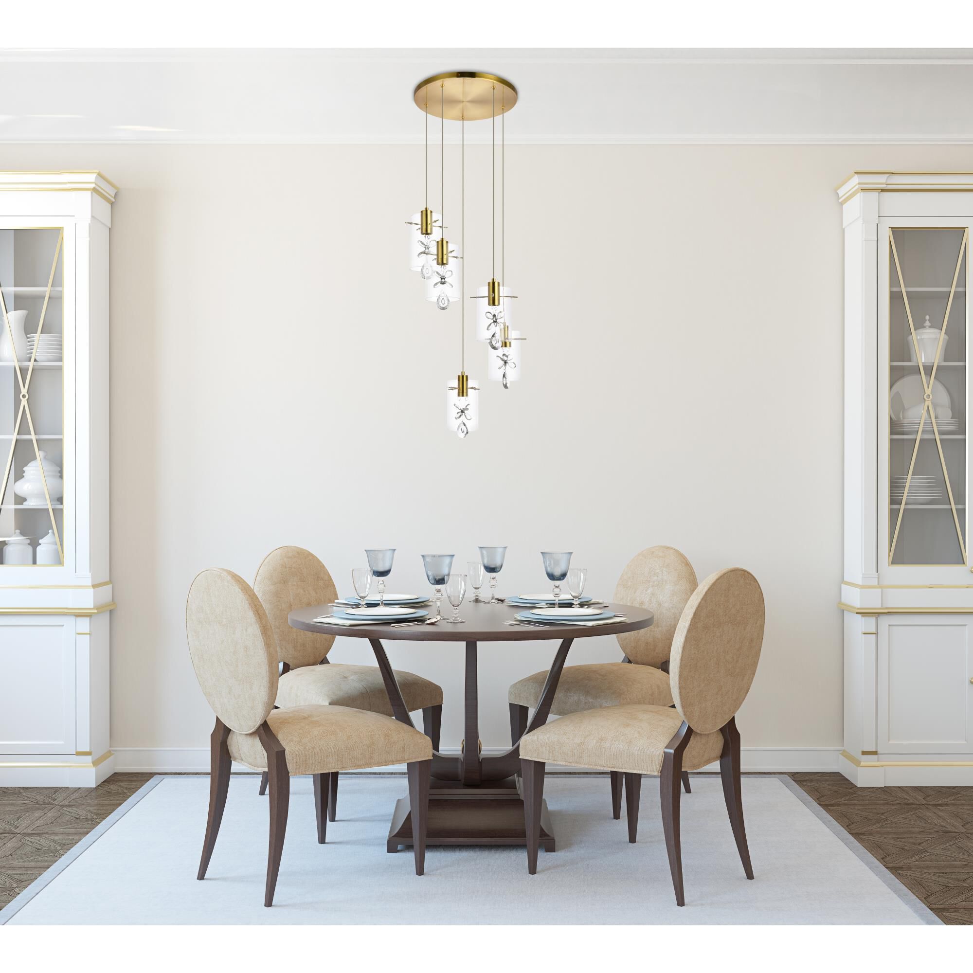 Shown in Gold finish and Clear Royal Cut crystal