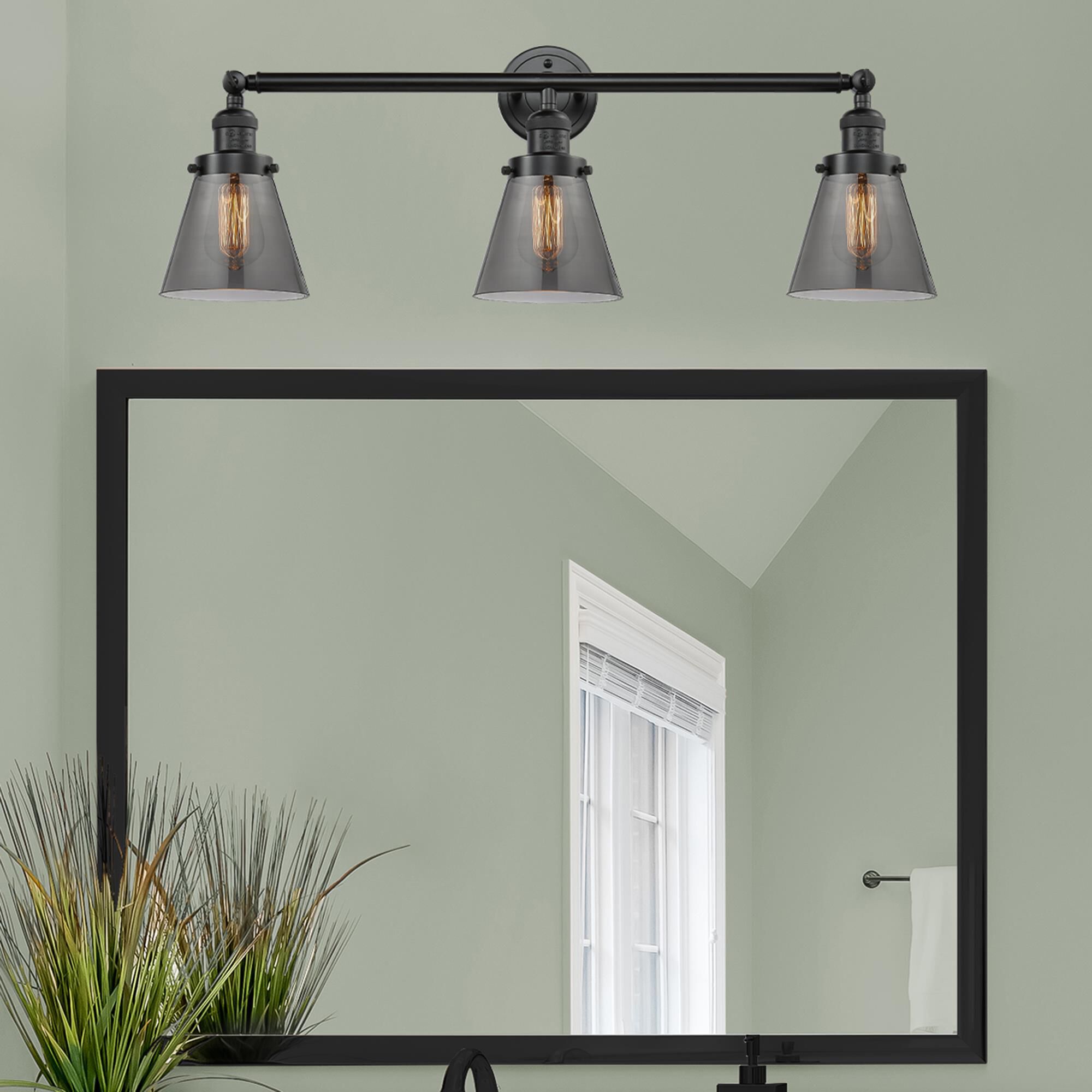 Shown in Oil Rubbed Bronze finish and Smoked glass
