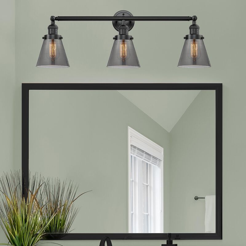 Bruno Marashlian Small Cone 30 Inch 3 Light Bath Vanity Light by Innovations Lighting