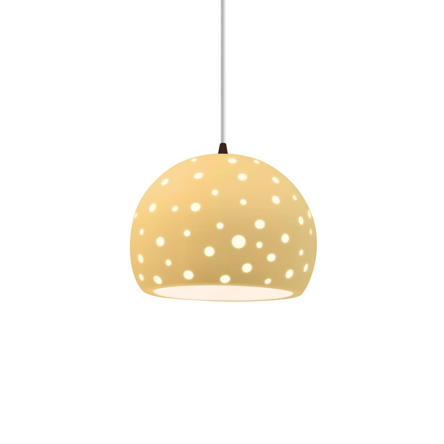 Shown in Dark Bronze finish and Muted Yellow shade