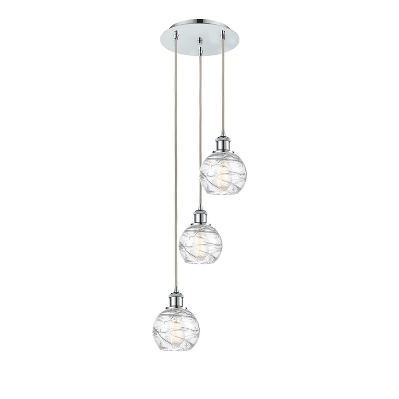 Bruno Marashlian Athens Deco Swirl 12 Inch 3 Light Multi Light Pendant by Innovations Lighting