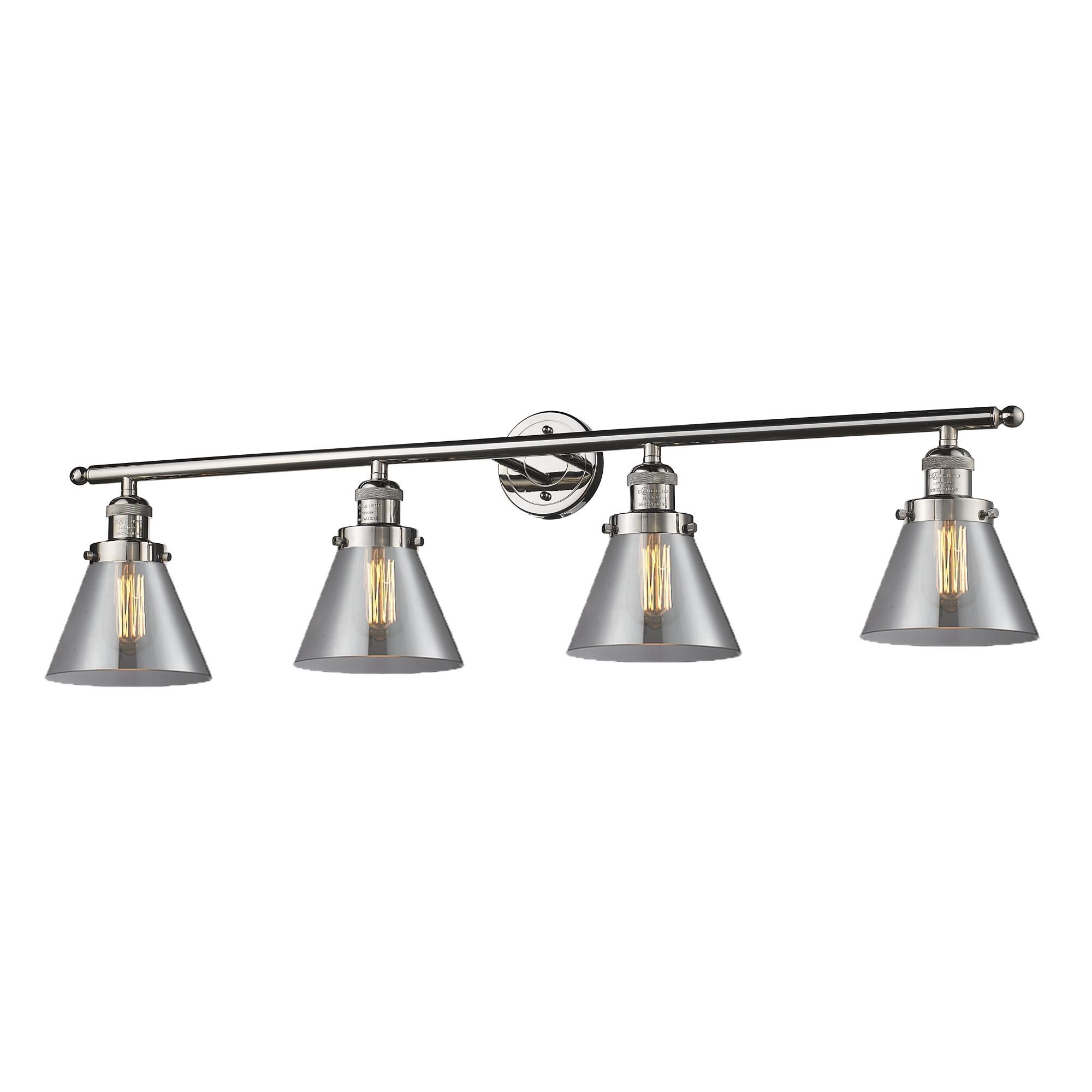 Bruno Marashlian Large Cone 43 Inch 4 Light Bath Vanity Light by Innovations Lighting