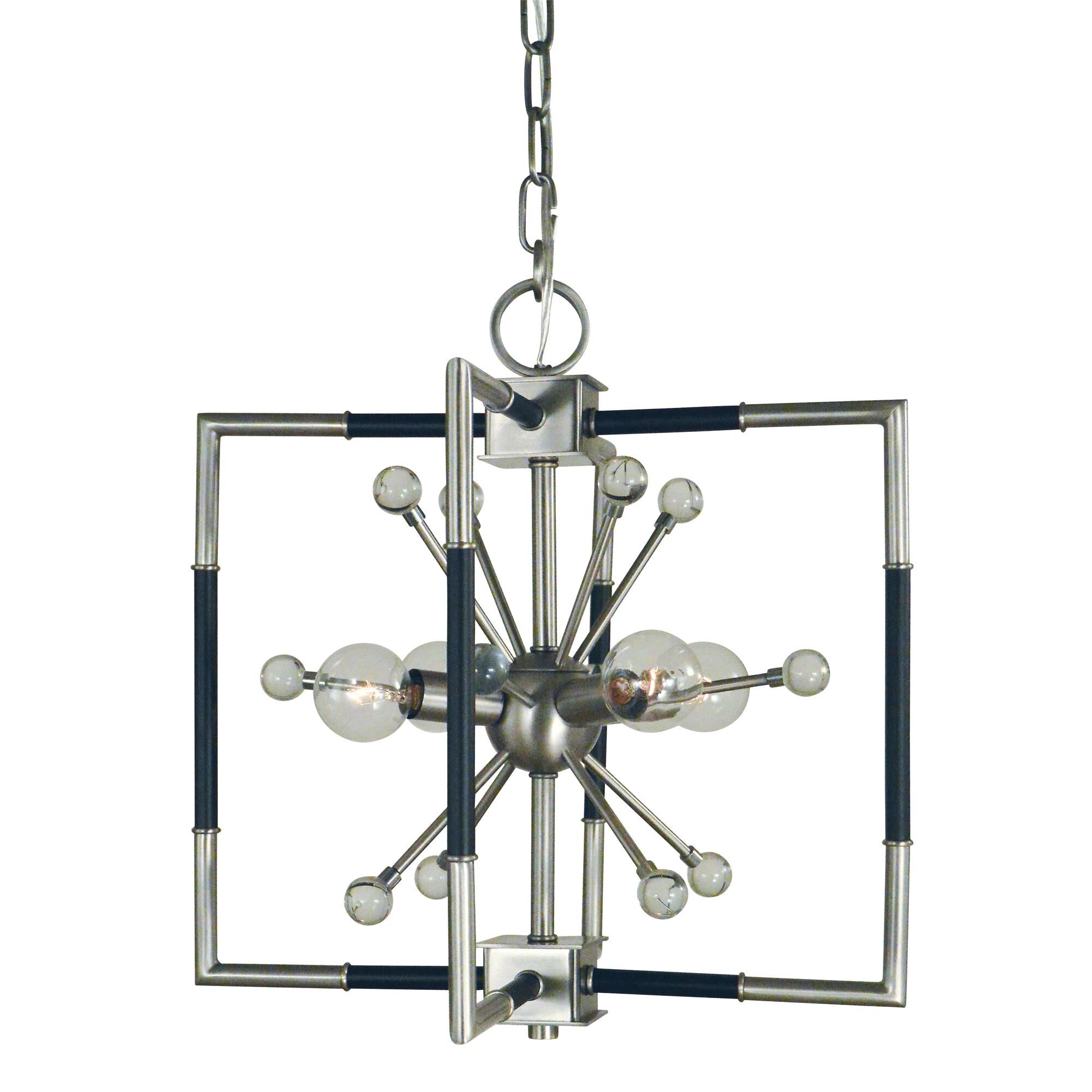 Shown in Brushed Nickel With Matte Black Accents finish