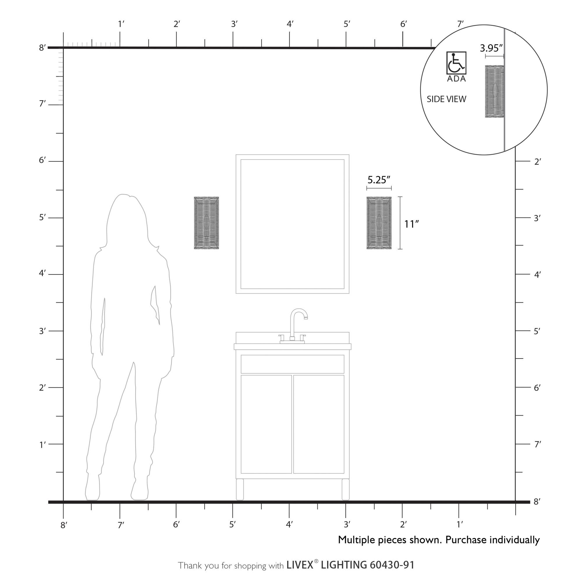 Weavington 11 Inch Wall Sconce by Livex Lighting