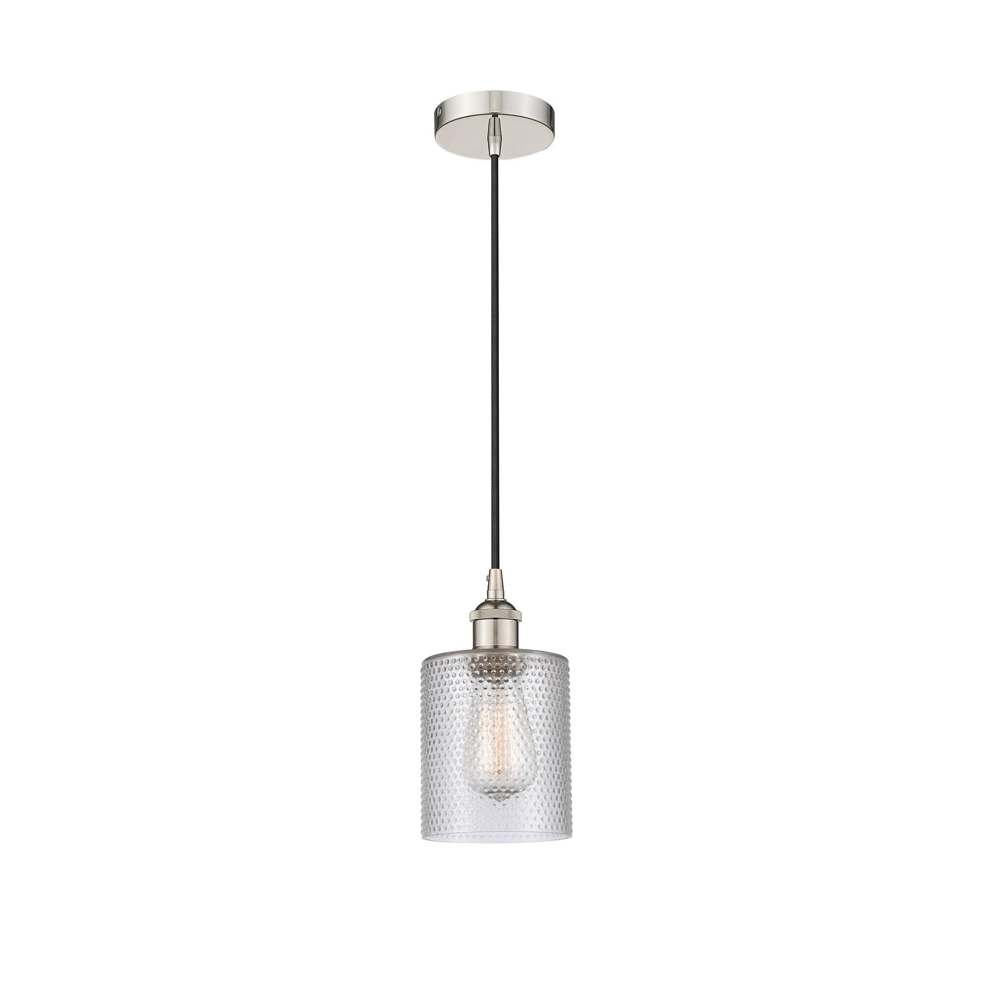 Shown in Polished Nickel finish and Clear glass
