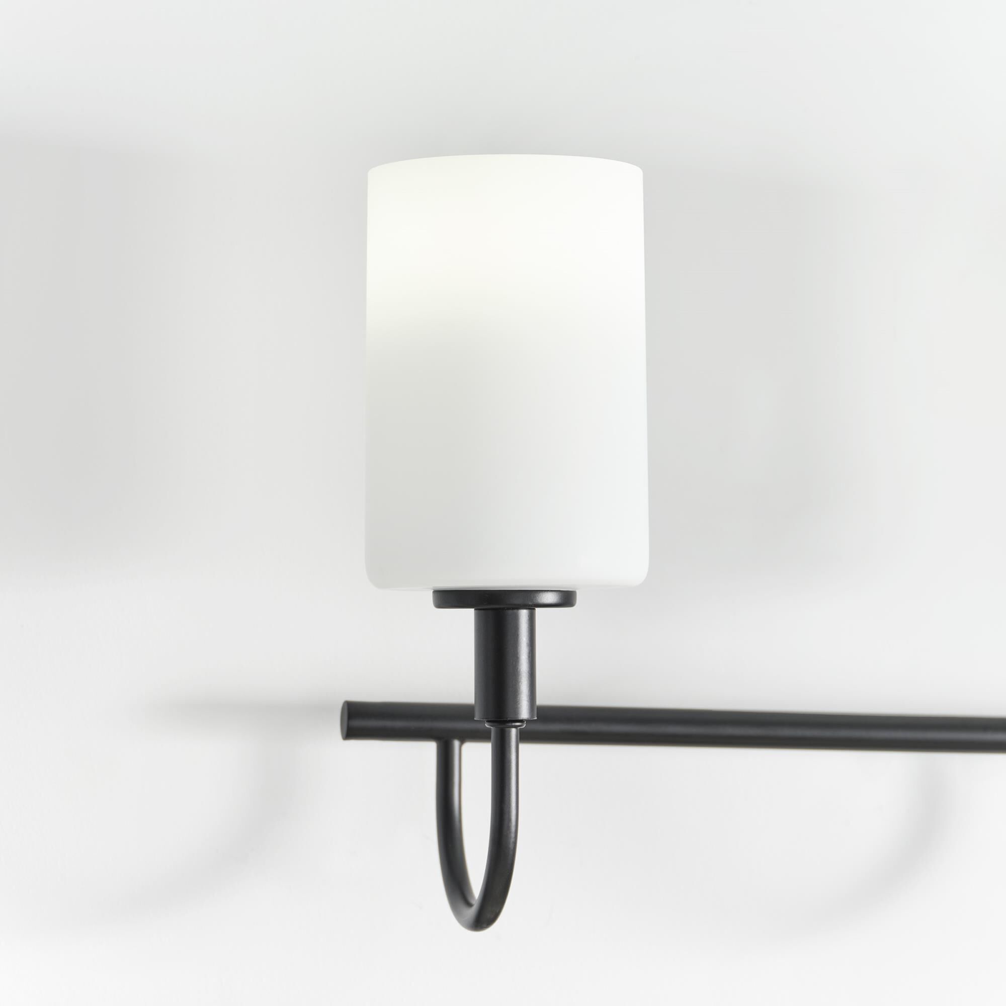 Shown in Midnight Black finish and Etched and White Inside glass