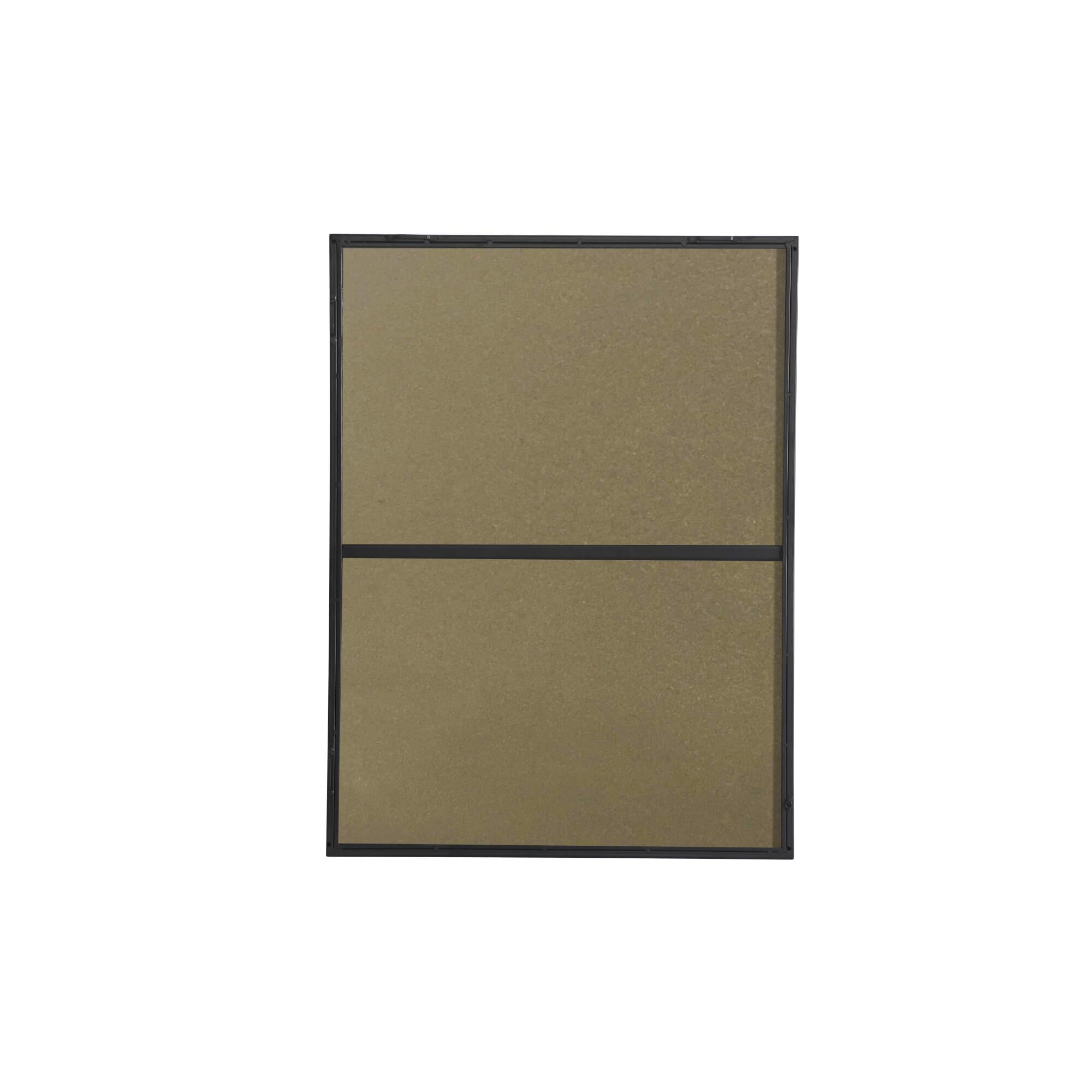 Shown in Black finish and Clear Mirror Beveled glass