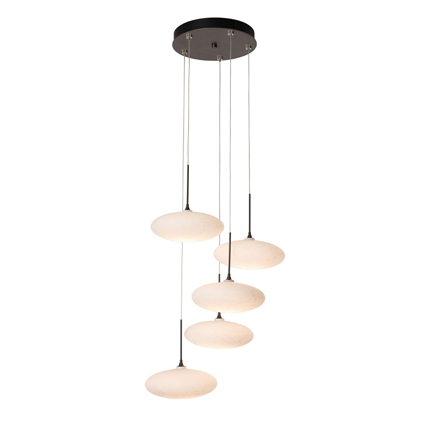 Clouds 20 Inch Multi Light Pendant by Hubbardton Forge