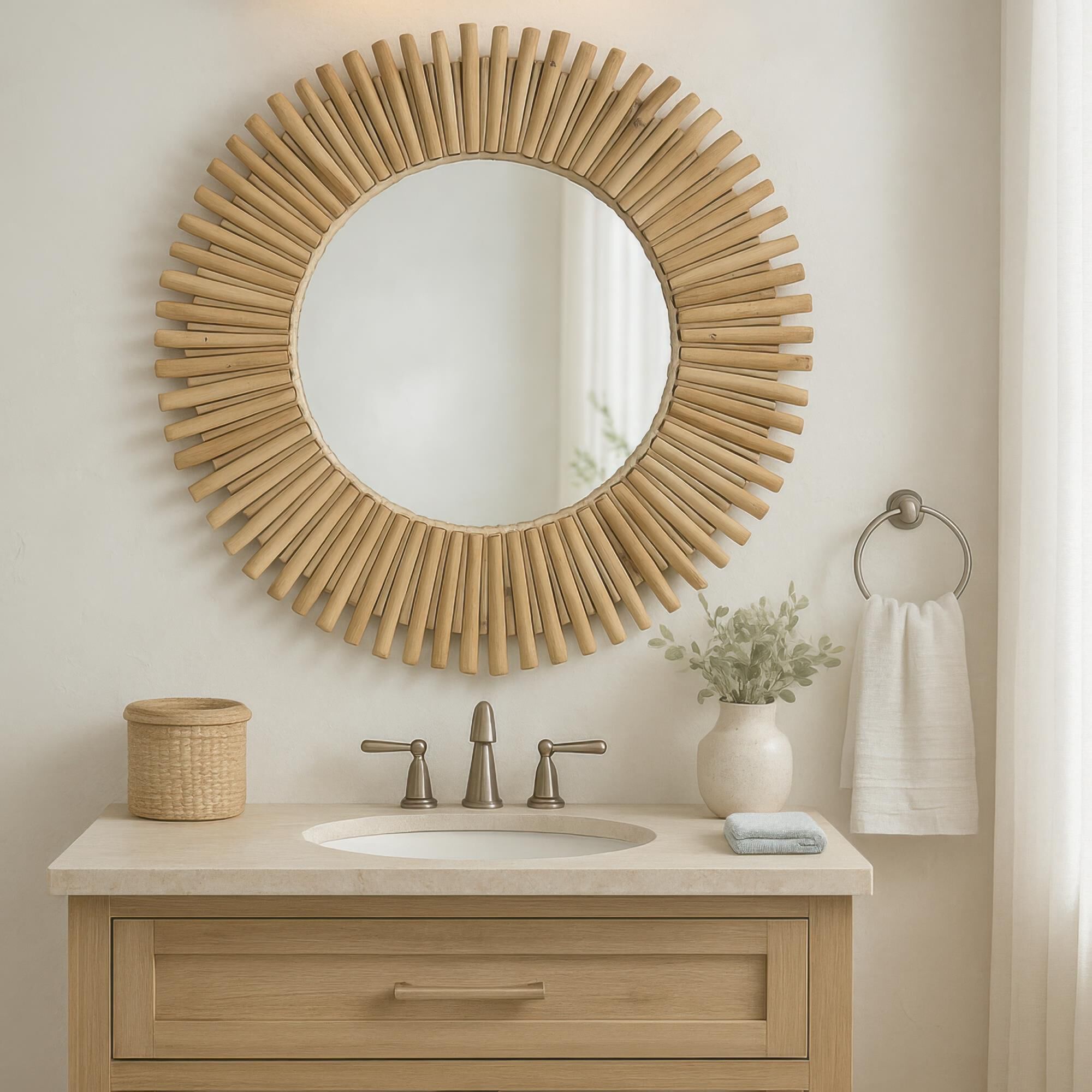 Ron Henderson Drifter 34 Inch Decorative Mirror,