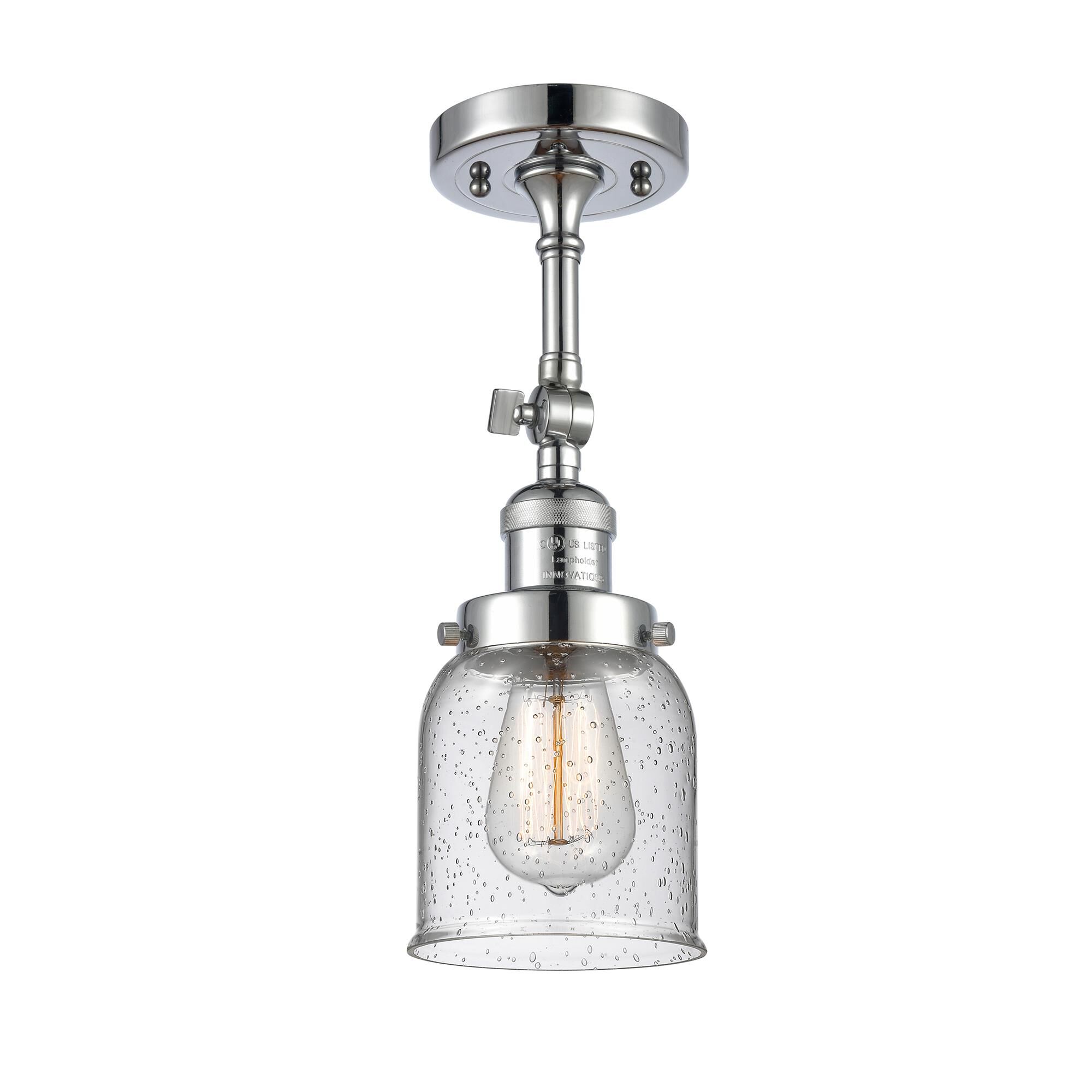 Shown in Polished Chrome finish and Seedy glass