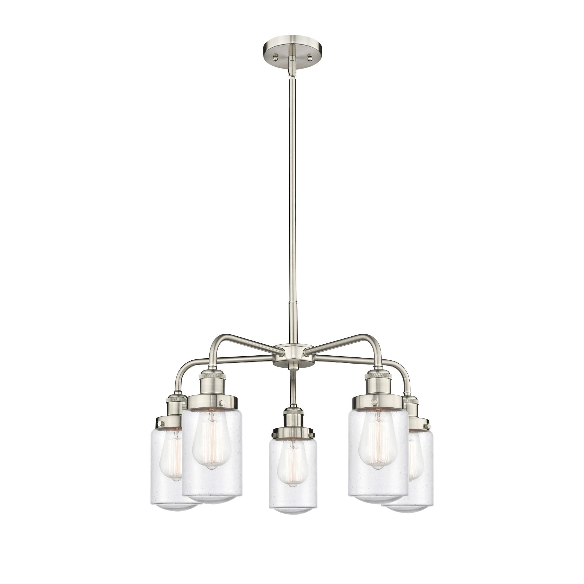 Shown in Satin Nickel finish and Seedy glass