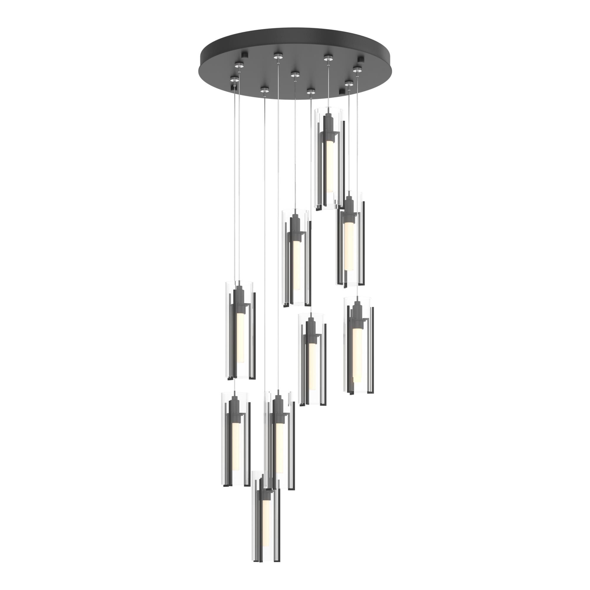 Exos Glass 21 Inch Multi Light Pendant by Hubbardton Forge