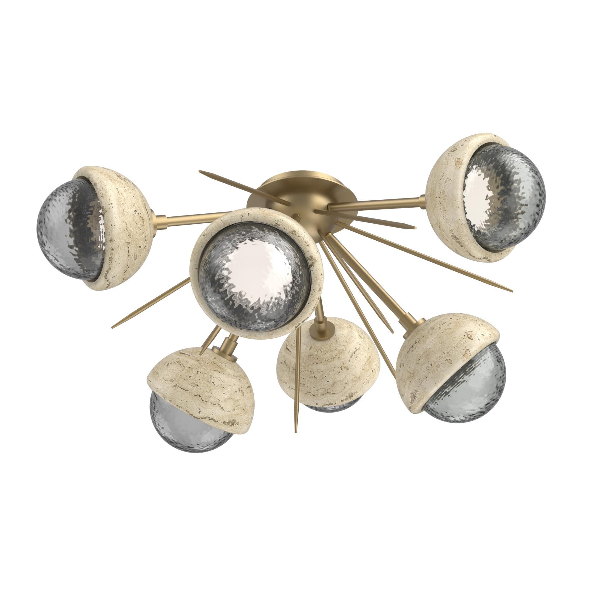 Levi Wilson Cabochon 28 Inch Semi Flush Mount by Hammerton Studio