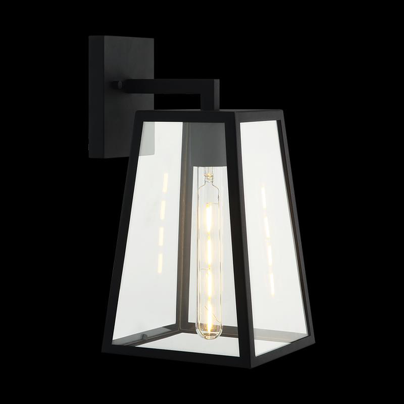 Shown in Matte Black finish and Clear glass